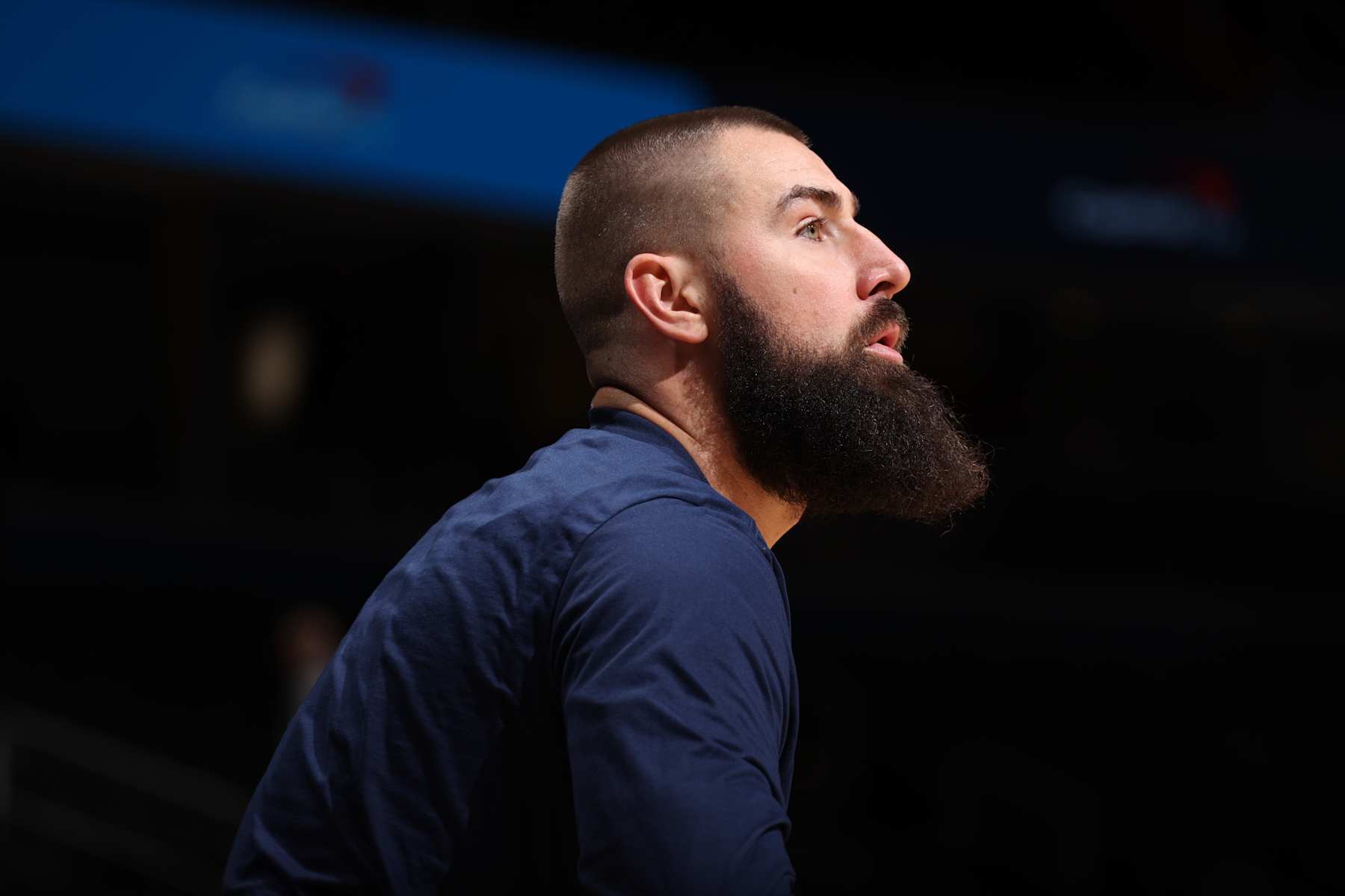 WASHINGTON, DC - NOVEMBER 27: Jonas Valanciunas #17 of the Washington Wizards looks on before the game against the LA Clippers on November 27, 2024 at Capital One Arena in Washington, DC. NOTE TO USER: User expressly acknowledges and agrees that, by downloading and or using this Photograph, user is consenting to the terms and conditions of the Getty Images License Agreement. Mandatory Copyright Notice: Copyright 2024 NBAE (Photo by Stephen Gosling/NBAE via Getty Images)
