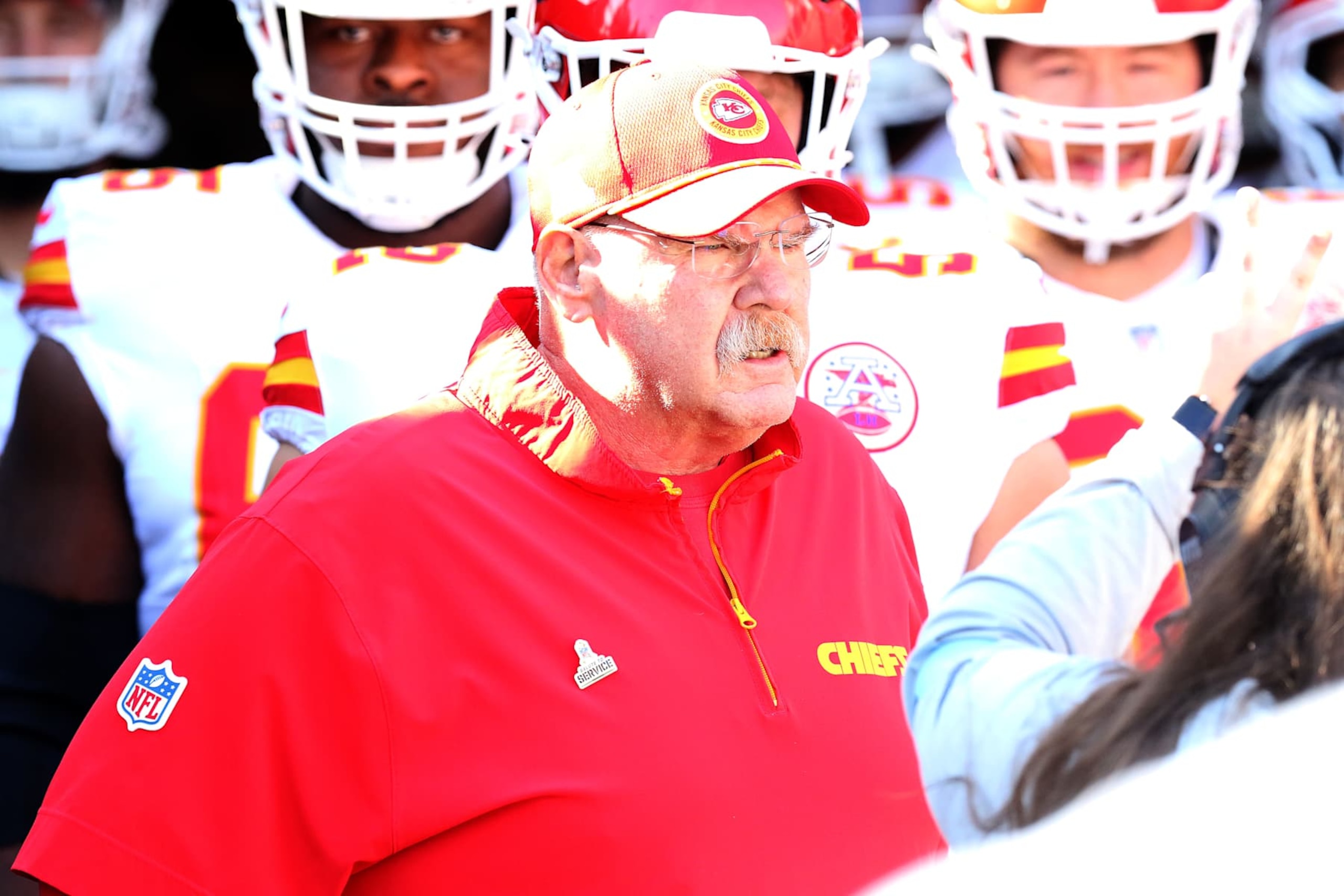CHARLOTTE, NC - NOVEMBER 24: Kansas City Chiefs head coach Andy Reid during an NFL football game between the Kansas City Chiefs and the Carolina Panthers on November 24, 2024 at Bank of America Stadium in Charlotte, N.C.(Photo by John Byrum/Icon Sportswire via Getty Images)