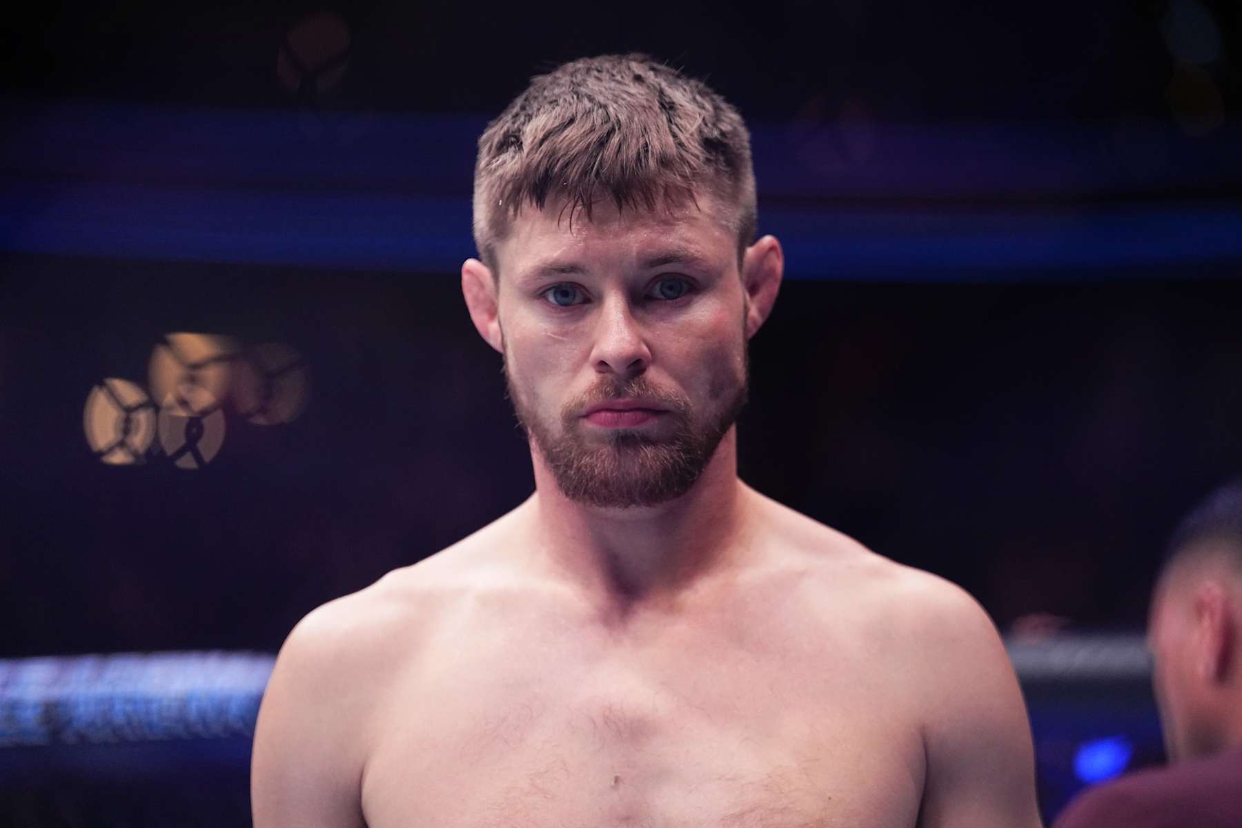 Bryce Mitchell enters the Octagon to fight Josh Emmett