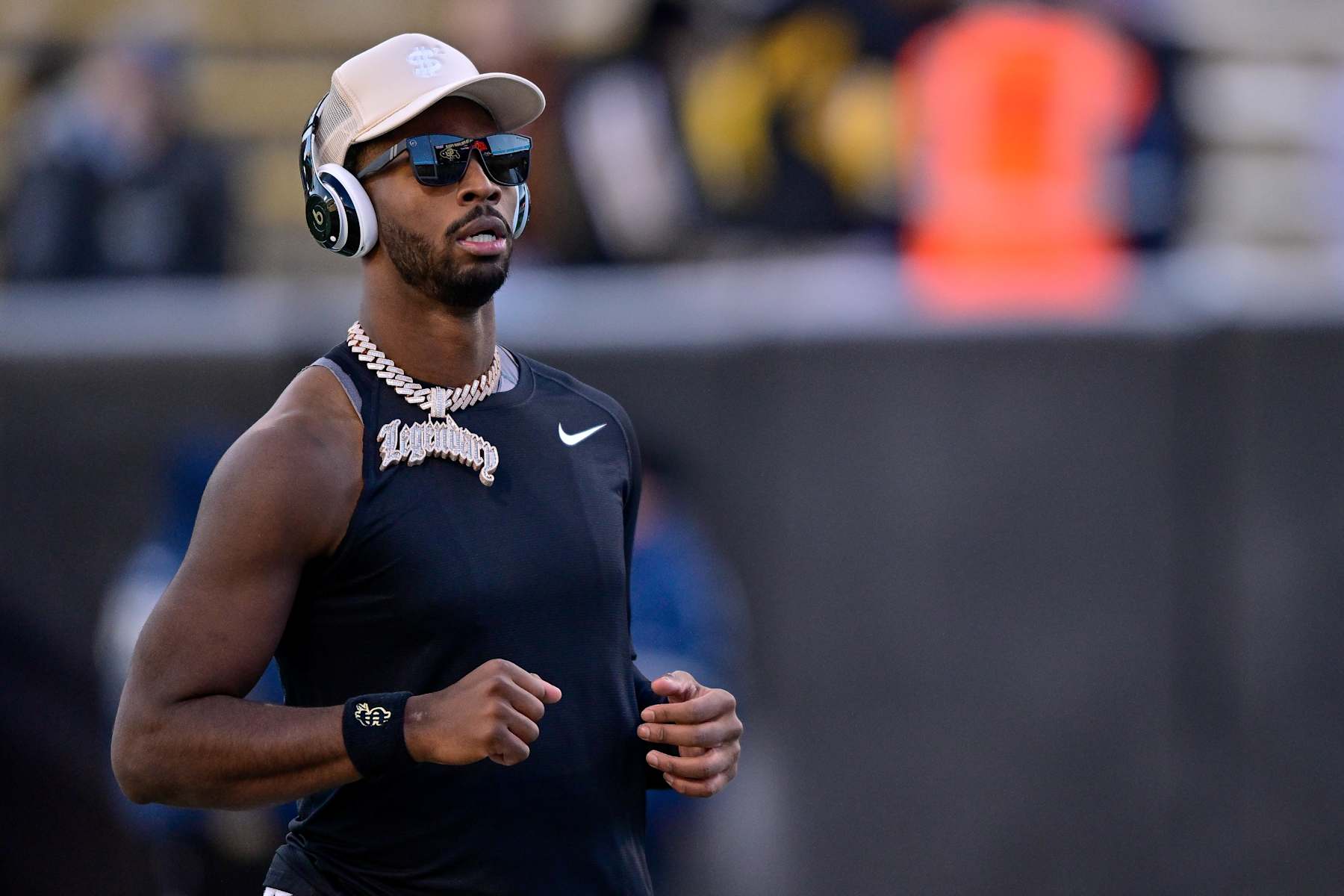 BOULDER, CO - NOVEMBER 29:  Shedeur Sanders #2 of the Colorado Buffaloes warms up before a game against the Oklahoma State Cowboys at Folsom Field on November 29, 2024 in Boulder, Colorado. (Photo by Dustin Bradford/Getty Images)