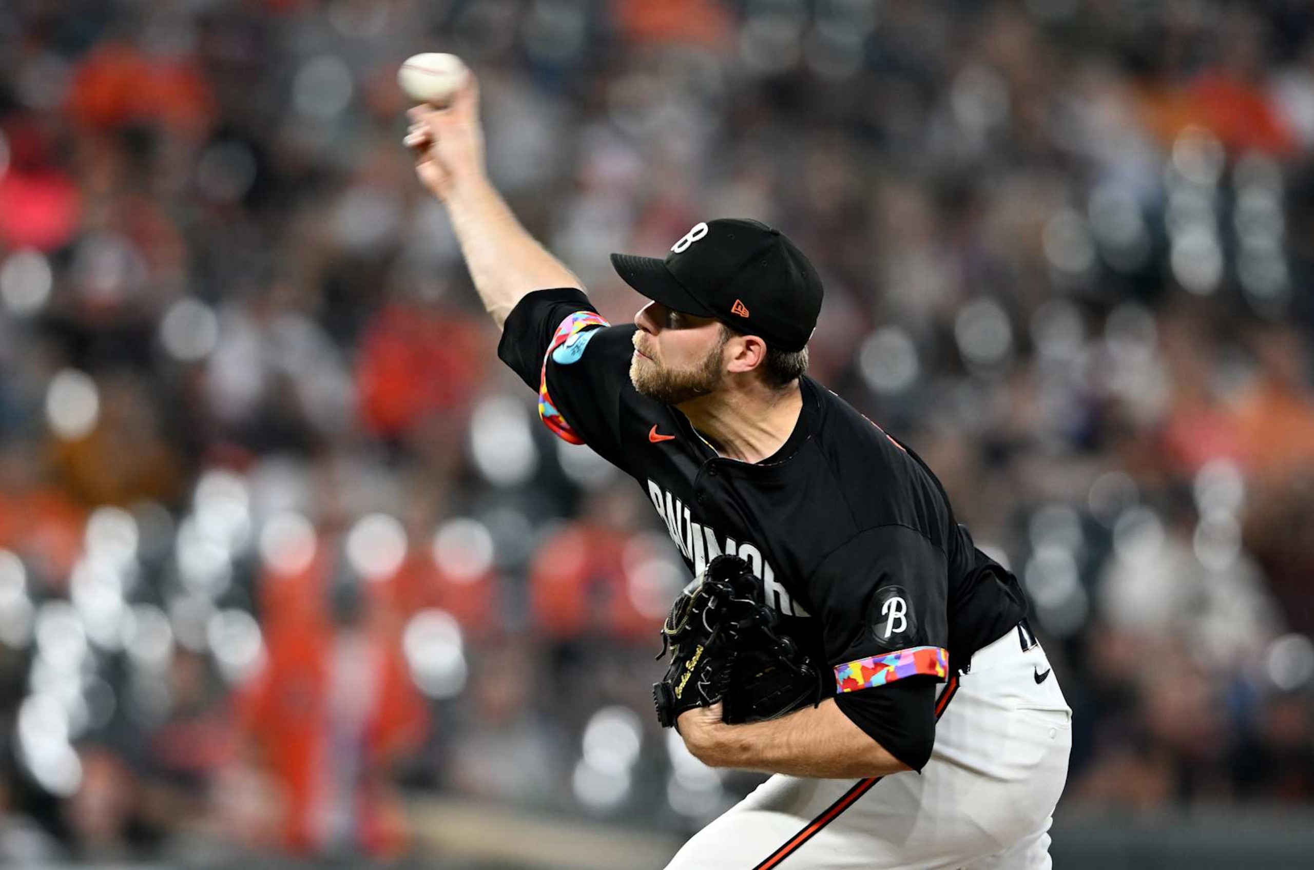 BALTIMORE, MARYLAND - SEPTEMBER 20: Corbin Burnes #39 of the Baltimore Orioles pitches in the first inning against the Detroit Tigers at Oriole Park at Camden Yards on September 20, 2024 in Baltimore, Maryland. (Photo by Greg Fiume/Getty Images)