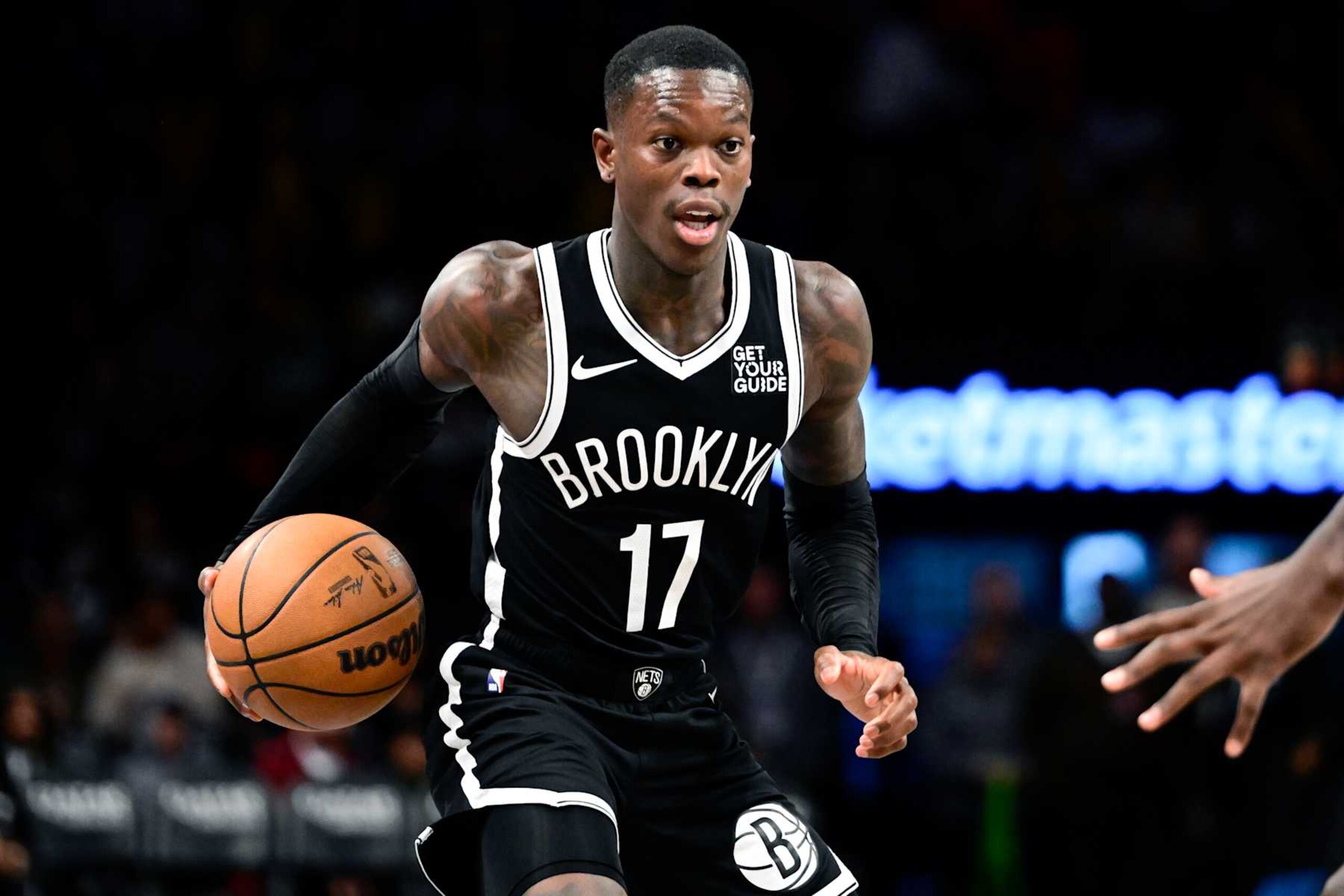 NEW YORK, NEW YORK - DECEMBER 08: Dennis Schroder #17 of the Brooklyn Nets handles the ball against the Milwaukee Bucks during the second half at Barclays Center on December 08, 2024 in New York City. NOTE TO USER: User expressly acknowledges and agrees that, by downloading and or using this Photograph, user is consenting to the terms and conditions of the Getty Images License Agreement. (Photo by Steven Ryan/Getty Images) NEW YORK, NEW YORK - DECEMBER 08: Dennis Schroder #17 of the Brooklyn Nets handles the ball against the Milwaukee Bucks during the second half at Barclays Center on December 08, 2024 in New York City. NOTE TO USER: User expressly acknowledges and agrees that, by downloading and or using this Photograph, user is consenting to the terms and conditions of the Getty Images License Agreement. (Photo by Steven Ryan/Getty Images)
