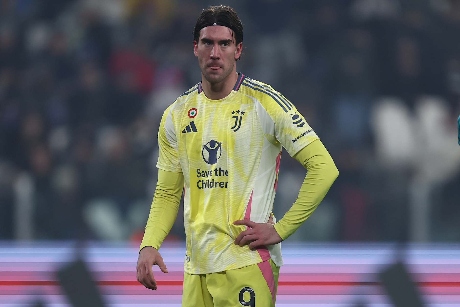 Turin, Italy - December 7: Dusan Vlahovic of Juventus Fc looks on during the Serie A match between Juventus and Bologna at Allianz Stadium on December 7, 2024 in Turin, Italy. (Photo by sportinfoto/DeFodi Images via Getty Images)