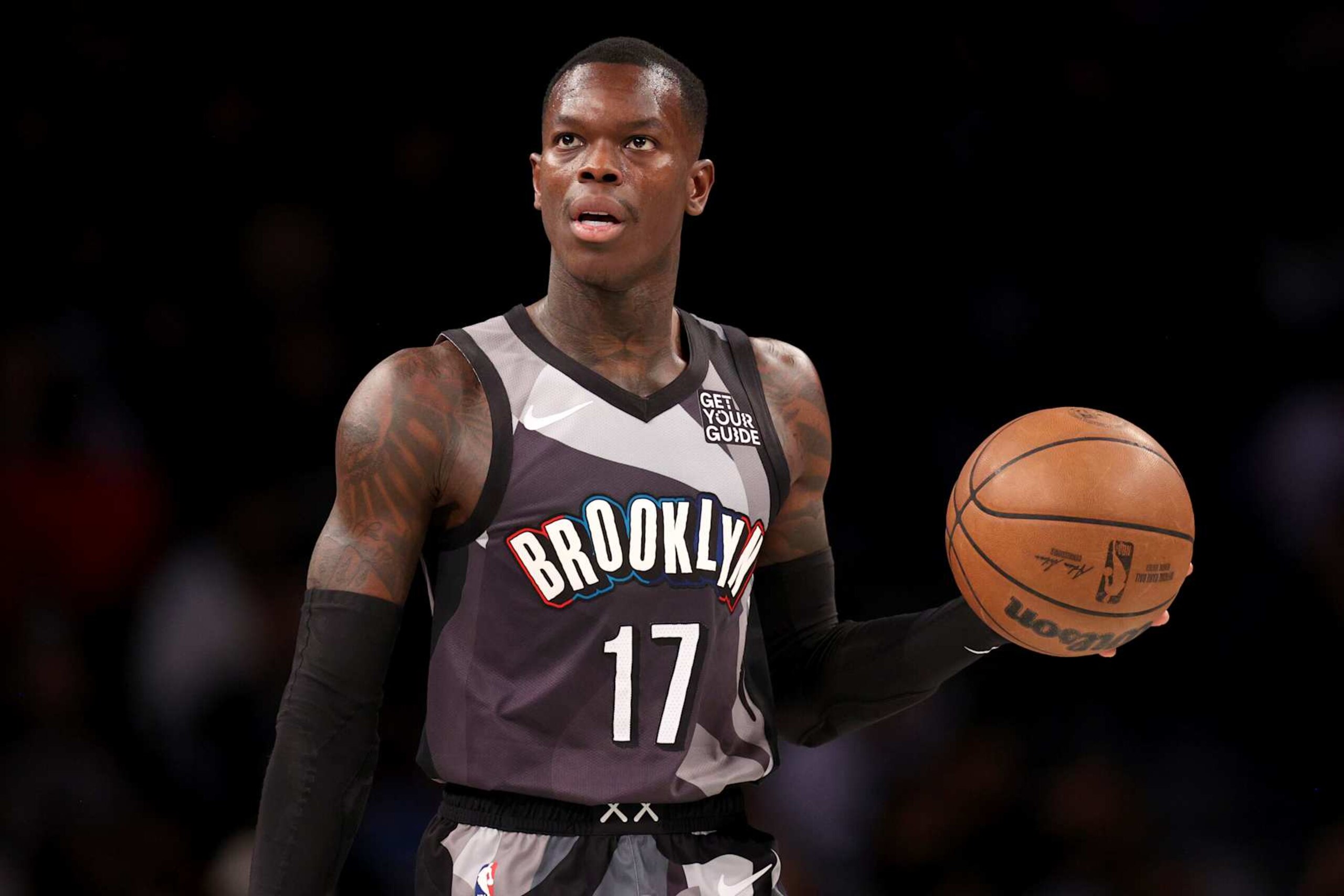 NEW YORK, NEW YORK - DECEMBER 01: Dennis Schroder #17 of the Brooklyn Nets handles the ball against the Orlando Magic during the first half at Barclays Center on December 01, 2024 in New York City. NOTE TO USER: User expressly acknowledges and agrees that, by downloading and or using this photograph, User is consenting to the terms and conditions of the Getty Images License Agreement. (Photo by Evan Bernstein/Getty Images) NEW YORK, NEW YORK - DECEMBER 01: Dennis Schroder #17 of the Brooklyn Nets handles the ball against the Orlando Magic during the first half at Barclays Center on December 01, 2024 in New York City. NOTE TO USER: User expressly acknowledges and agrees that, by downloading and or using this photograph, User is consenting to the terms and conditions of the Getty Images License Agreement. (Photo by Evan Bernstein/Getty Images)
