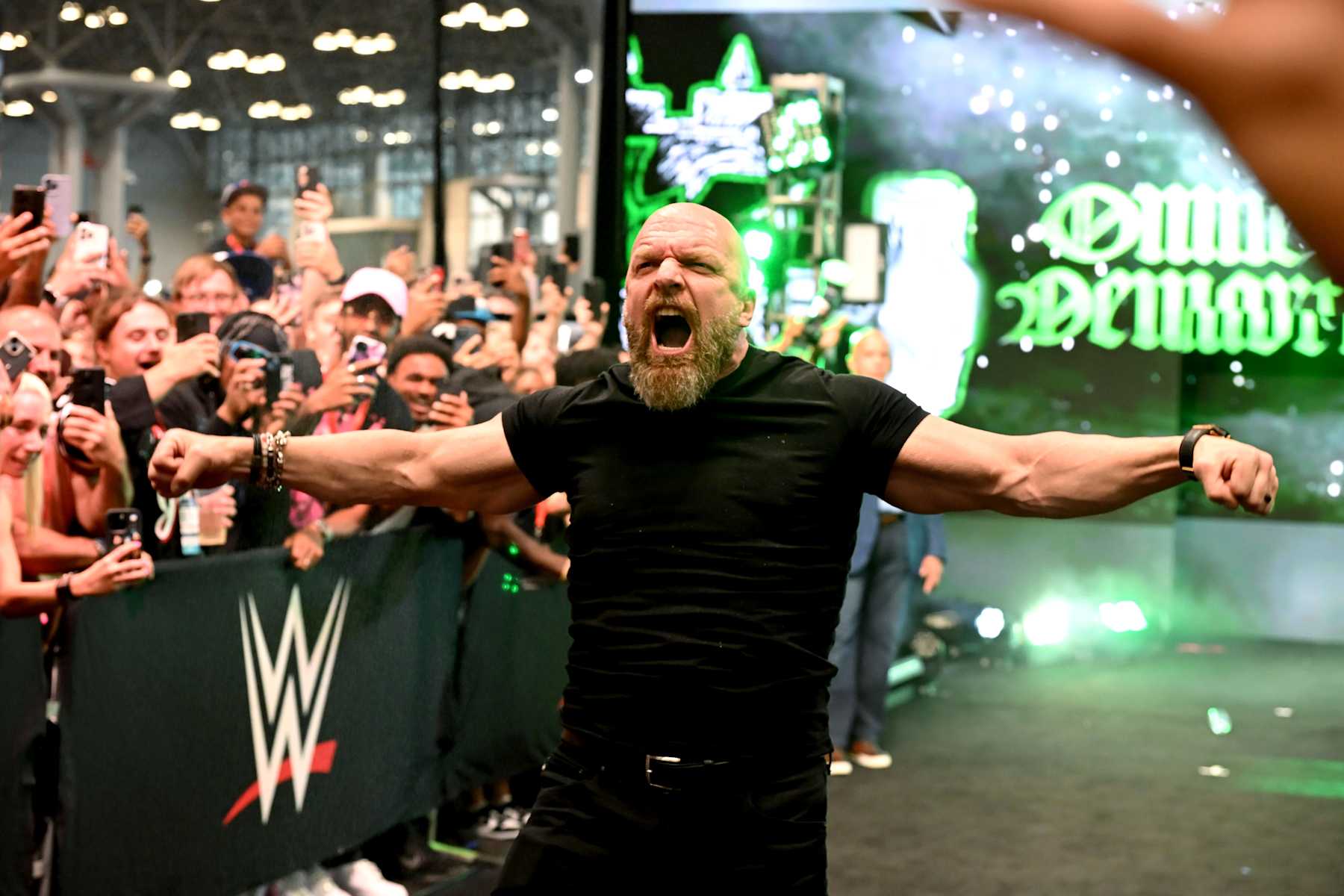 NEW YORK, NEW YORK - AUGUST 17: Paul "Triple H" Levesque attends the Fanatics Fest NYC 2024 at Jacob Javits Center on August 17, 2024 in New York City. (Photo by Dave Kotinsky/Getty Images for Fanatics)