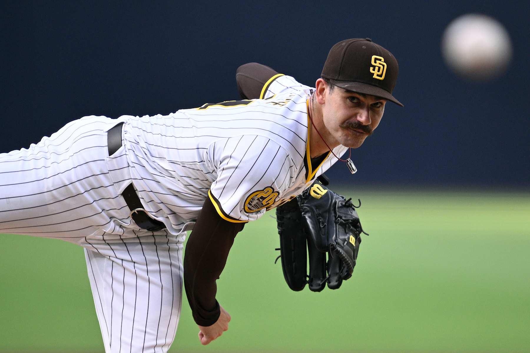 SAN DIEGO, CALIFORNIA - SEPTEMBER 07: Dylan Cease #84 of the San Diego Padres pitches against the San Francisco Giants during the first inning at Petco Park on September 07, 2024 in San Diego, California. (Photo by Orlando Ramirez/Getty Images)