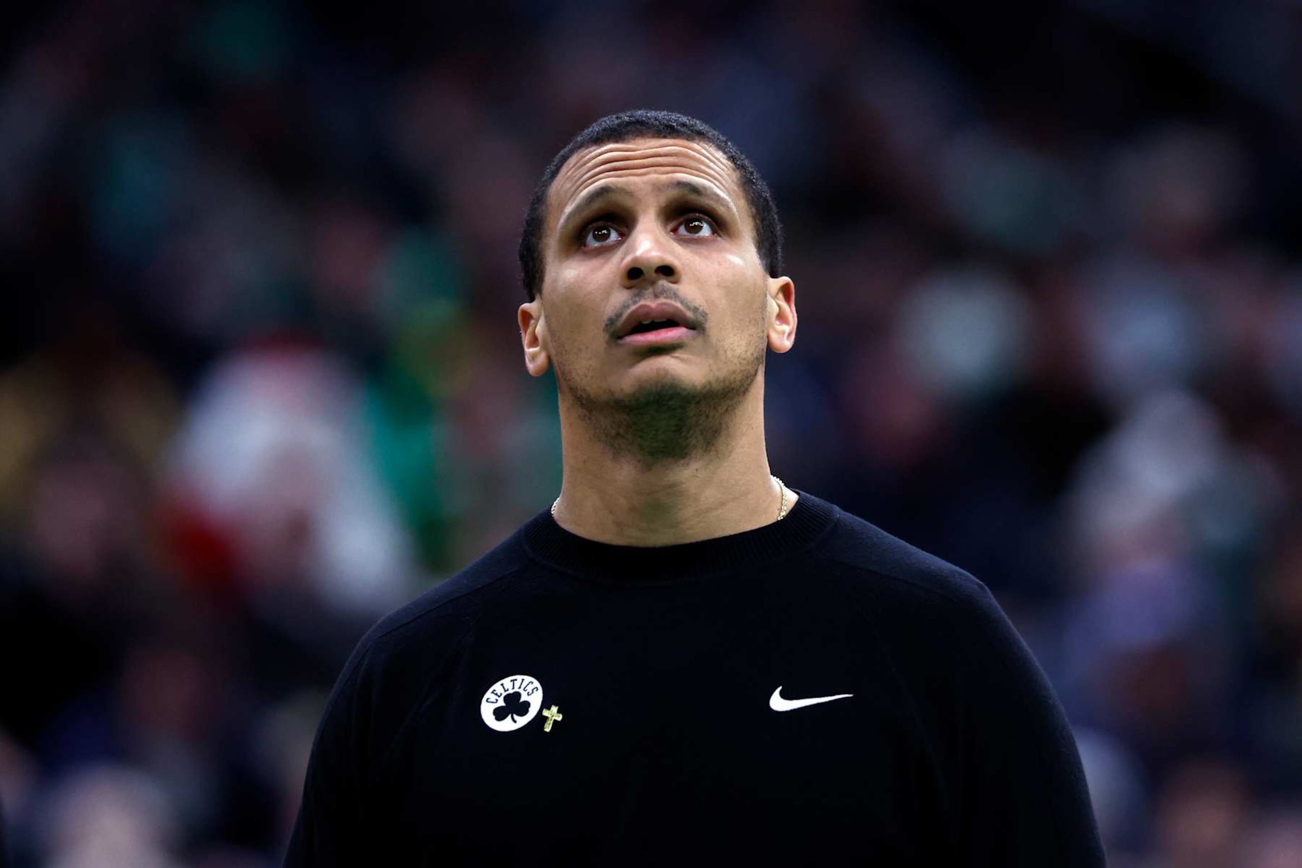 Boston, MA - December 19: Boston Celtics head coach Joe Mazzulla during a time out in the first quarter at TD Garden. (Photo by Danielle Parhizkaran/The Boston Globe via Getty Images)