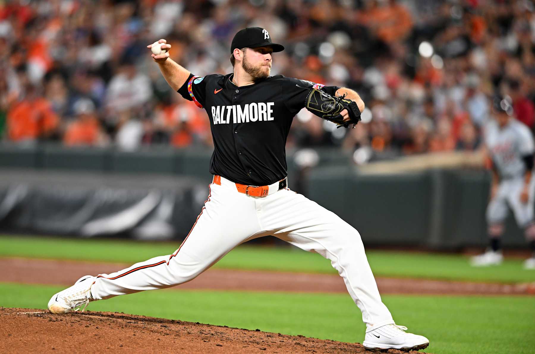 BALTIMORE, MARYLAND - SEPTEMBER 20: Corbin Burnes #39 of the Baltimore Orioles pitches in the third inning against the Detroit Tigers at Oriole Park at Camden Yards on September 20, 2024 in Baltimore, Maryland. (Photo by Greg Fiume/Getty Images)