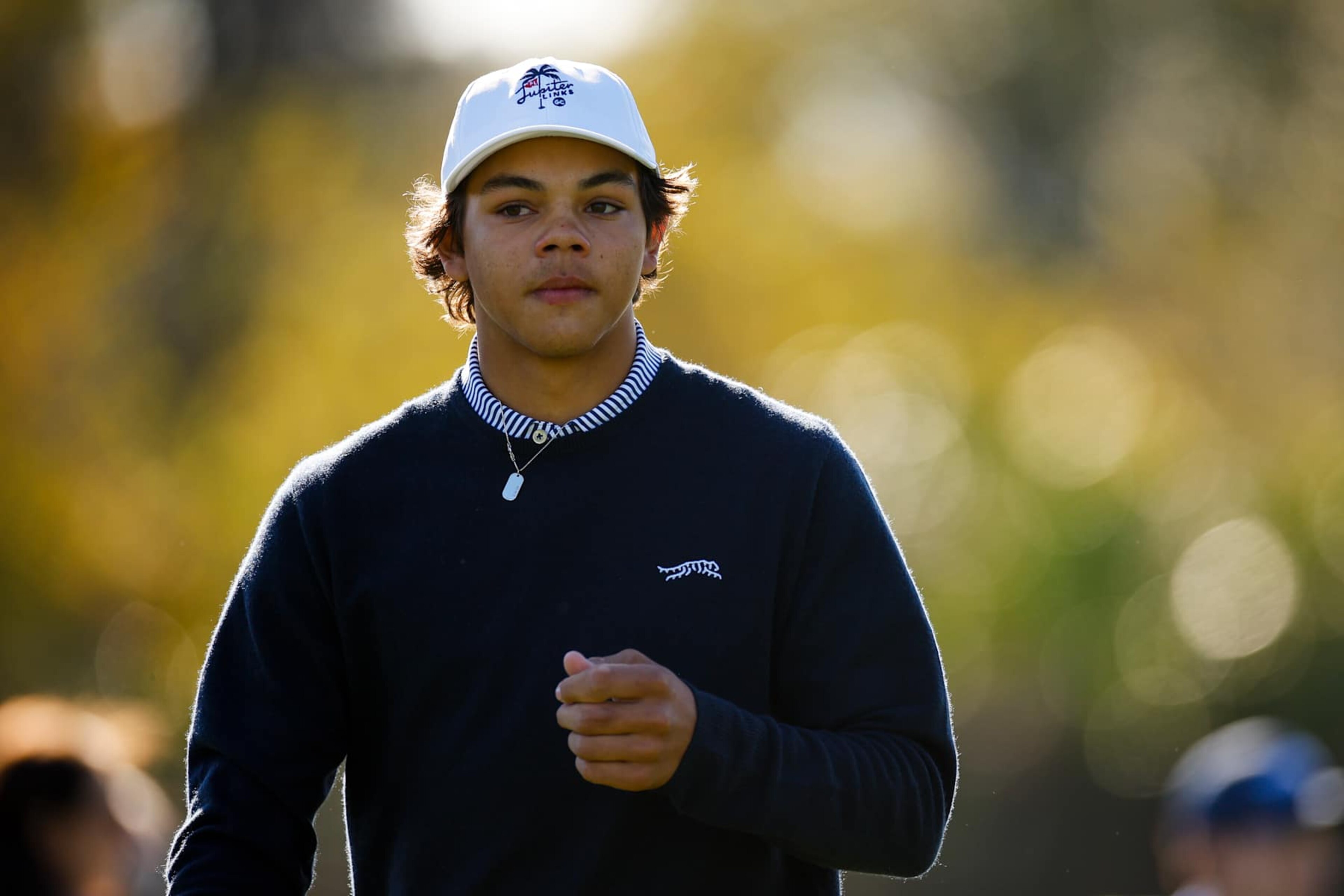 ORLANDO, FLORIDA - DECEMBER 21: Charlie Woods, son of Tiger Woods, looks on before the first round of the PNC Championship at Ritz-Carlton Golf Club on December 21, 2024 in Orlando, Florida. (Photo by Mike Ehrmann/Getty Images) ORLANDO, FLORIDA - DECEMBER 21: Charlie Woods, son of Tiger Woods, looks on before the first round of the PNC Championship at Ritz-Carlton Golf Club on December 21, 2024 in Orlando, Florida. (Photo by Mike Ehrmann/Getty Images)