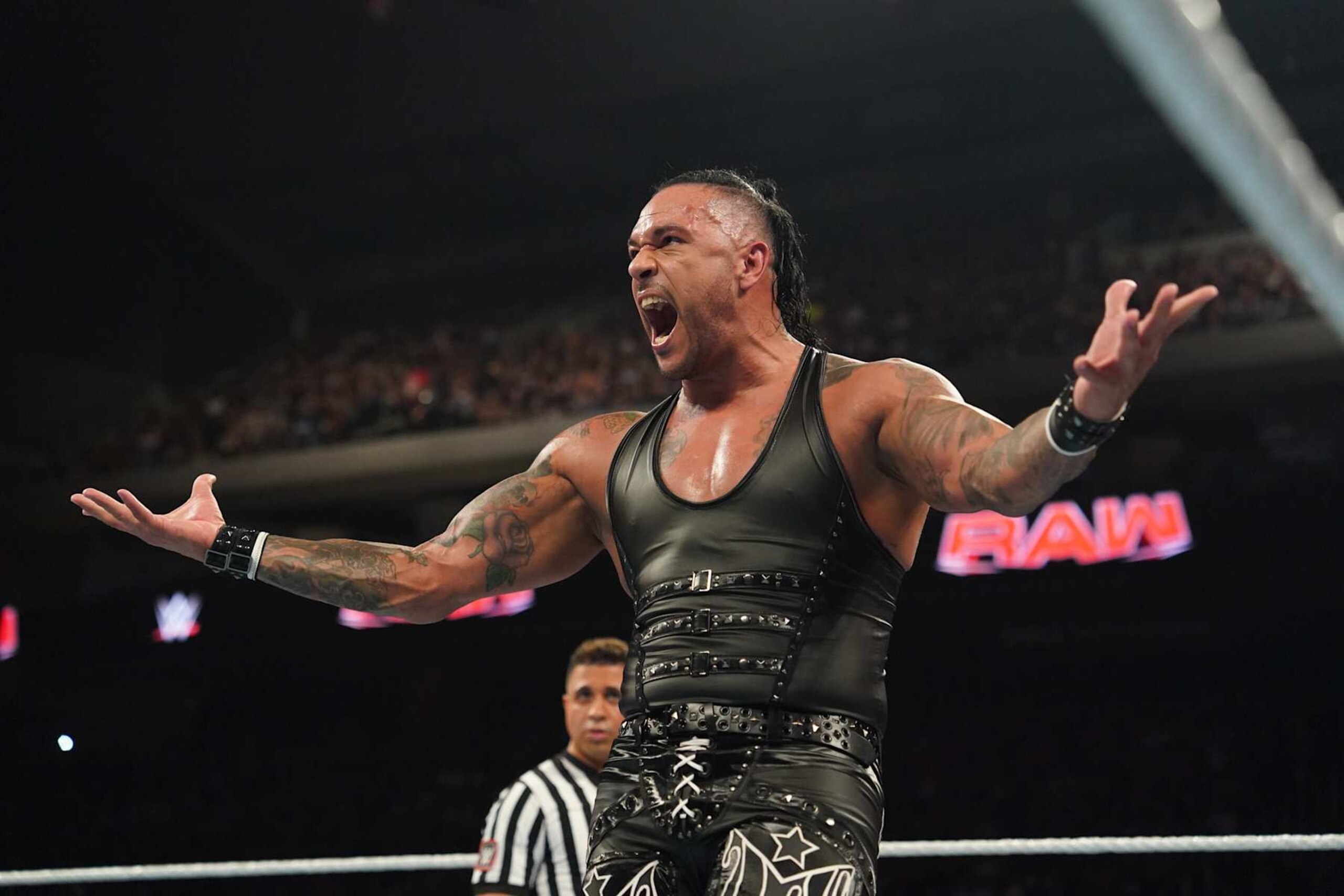 AUSTIN, TEXAS - AUGUST 12: Damian Priest in ring during Monday Night RAW at Moody Center on August 12, 2024 in Austin, Texas. (Photo by WWE/Getty Images) AUSTIN, TEXAS - AUGUST 12: Damian Priest in ring during Monday Night RAW at Moody Center on August 12, 2024 in Austin, Texas. (Photo by WWE/Getty Images)