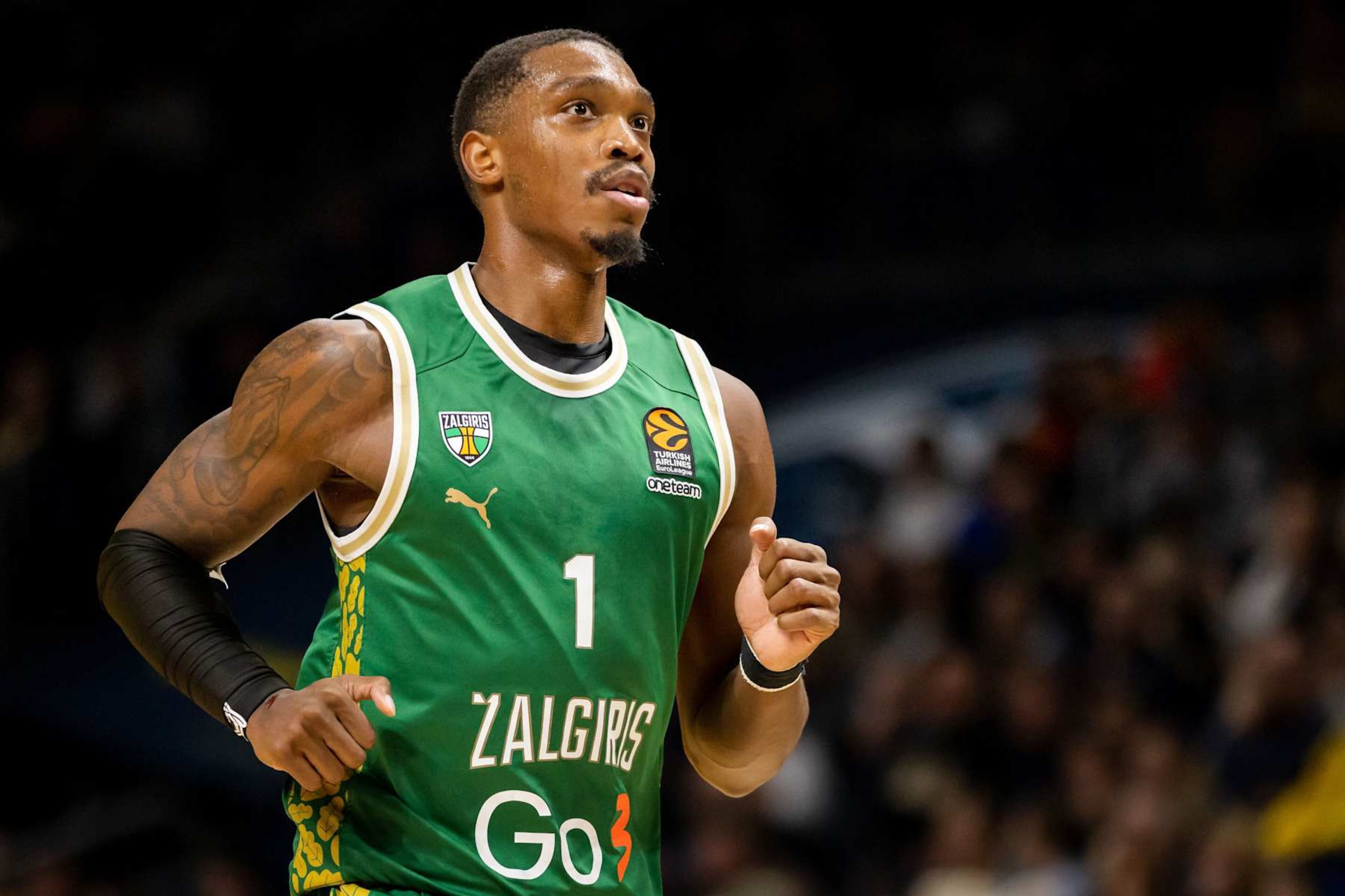 BERLIN, GERMANY - DECEMBER 17: Lonnie Walker IV of Zalgiris Kaunas looks on during the Turkish Airlines EuroLeague Regular Season Round 16 match between Alba Berlin and Zalgiris Kaunas at Uber Arena on December 17, 2024 in Berlin, Germany. (Photo by Inaki Esnaola/Getty Images) BERLIN, GERMANY - DECEMBER 17: Lonnie Walker IV of Zalgiris Kaunas looks on during the Turkish Airlines EuroLeague Regular Season Round 16 match between Alba Berlin and Zalgiris Kaunas at Uber Arena on December 17, 2024 in Berlin, Germany. (Photo by Inaki Esnaola/Getty Images)