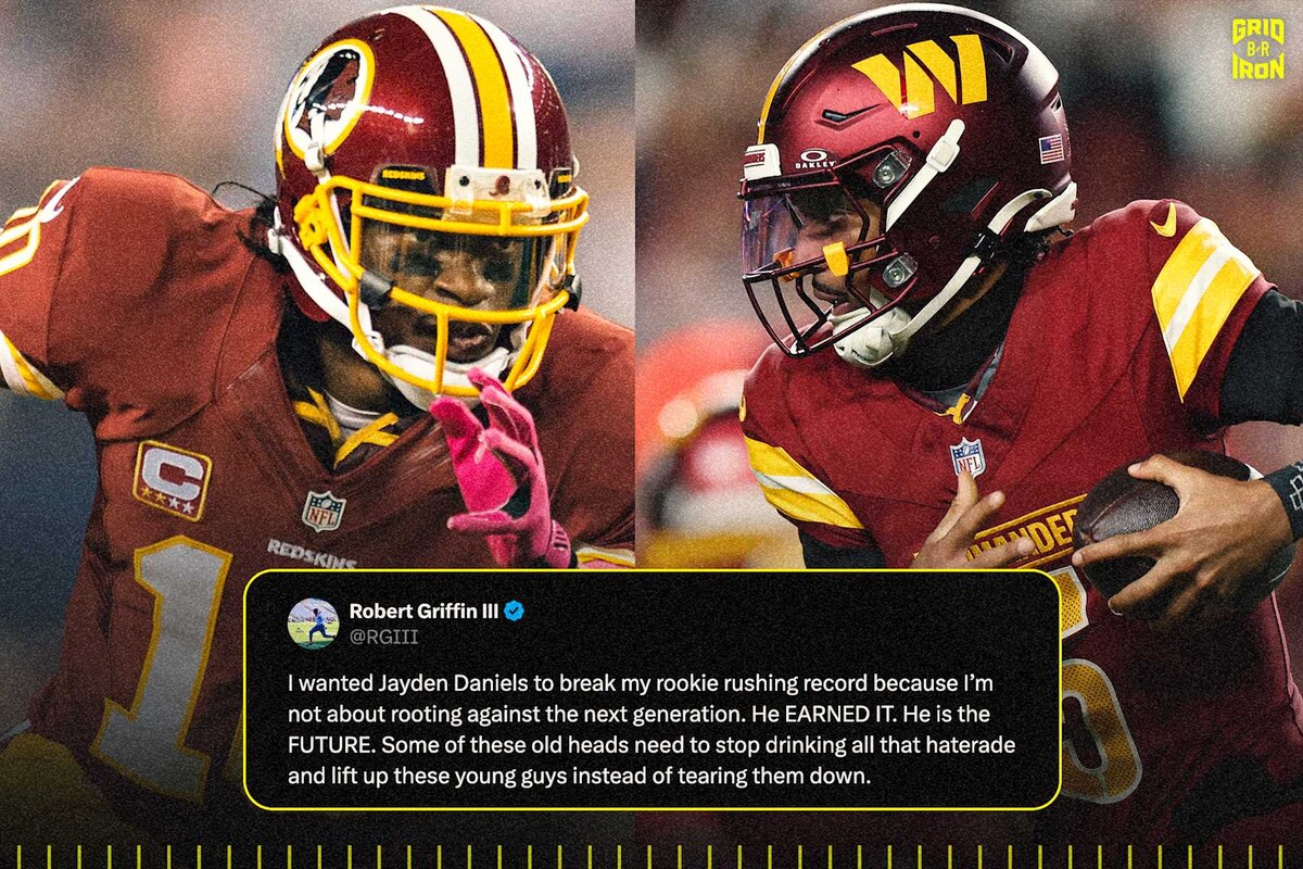 Commanders' Jayden Daniels Breaks Robert Griffin III's NFL Rookie QB ...