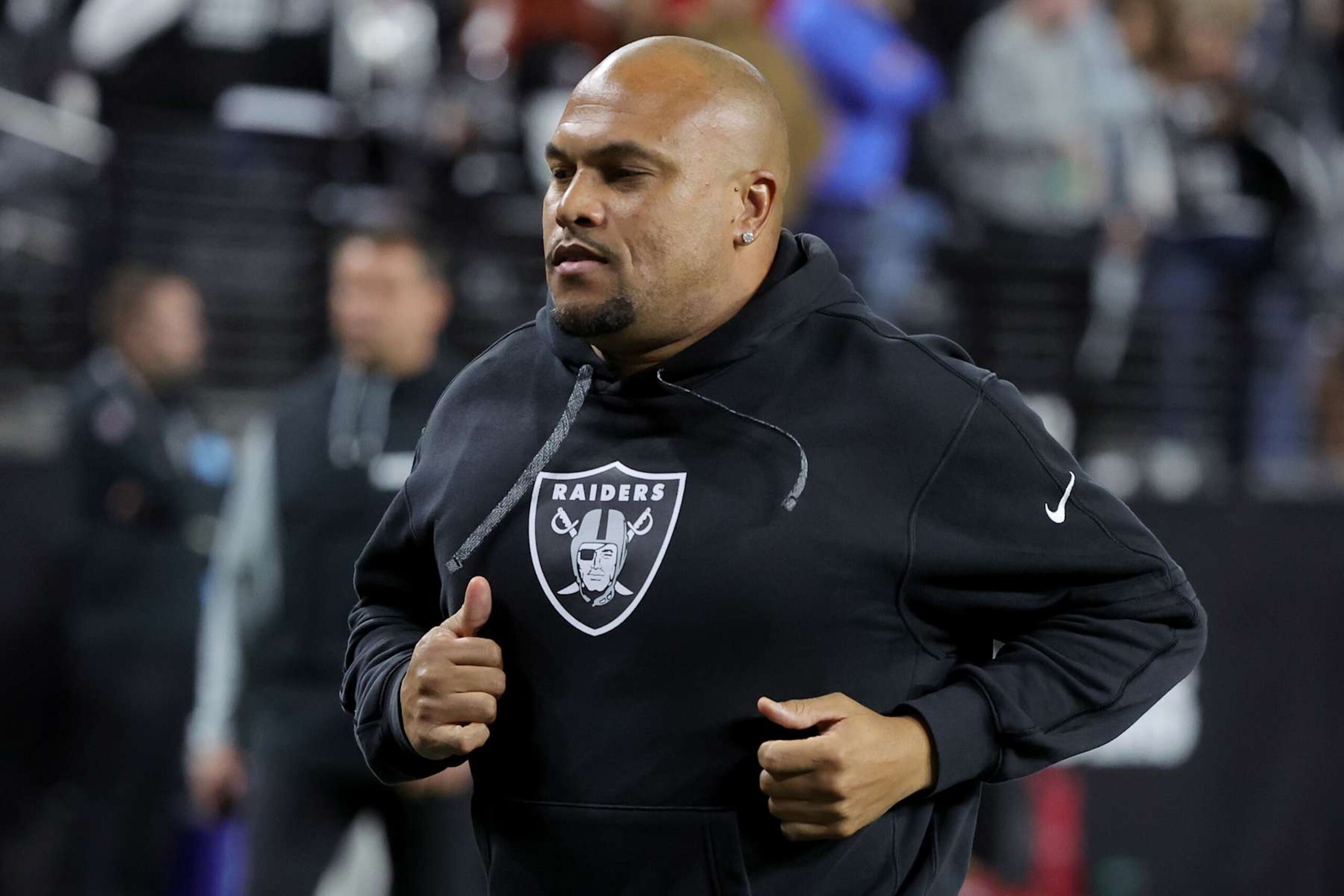 Raiders head coach Antonio Pierce Raiders head coach Antonio Pierce