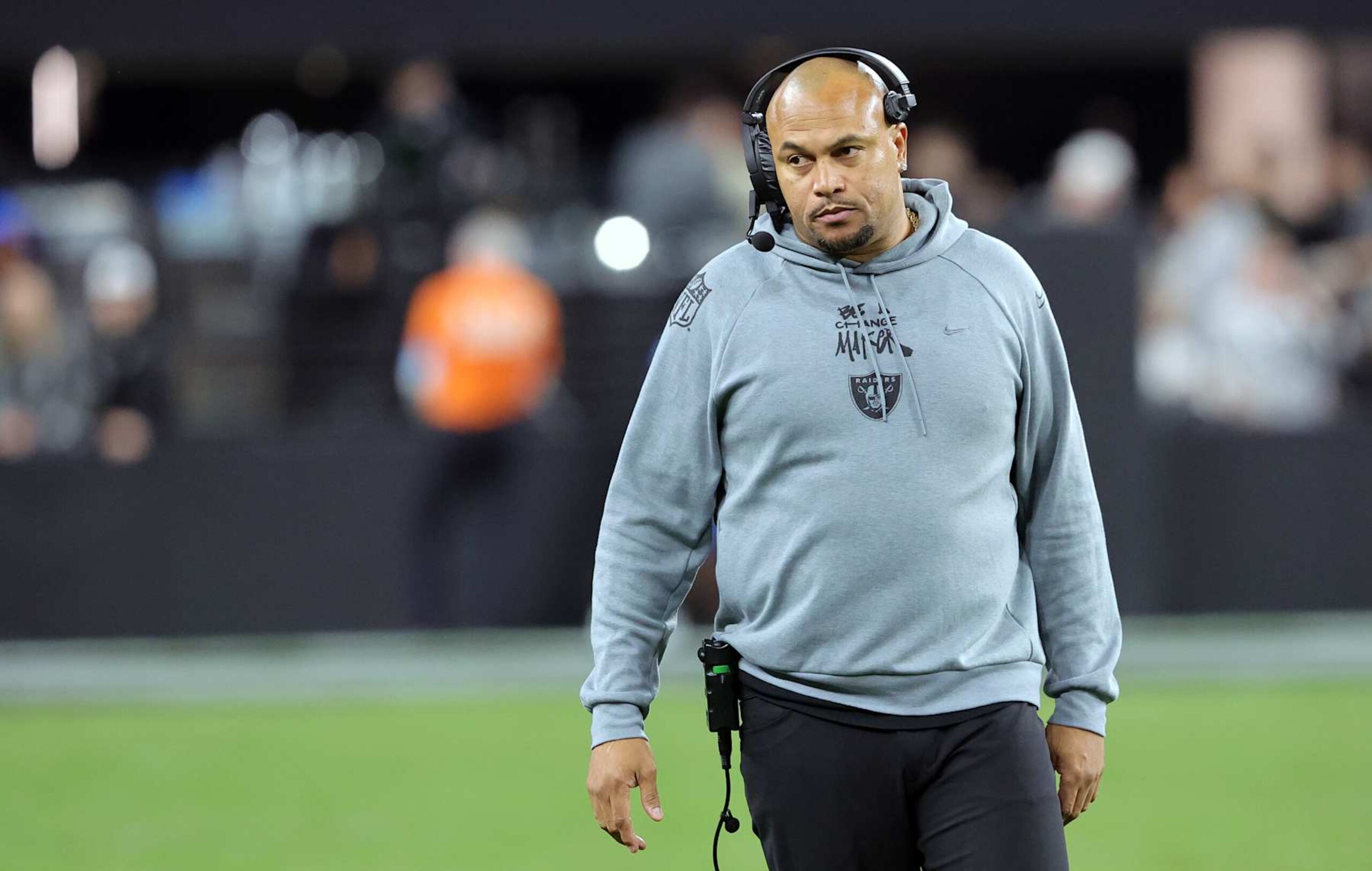 Raiders head coach Antonio Pierce Raiders head coach Antonio Pierce
