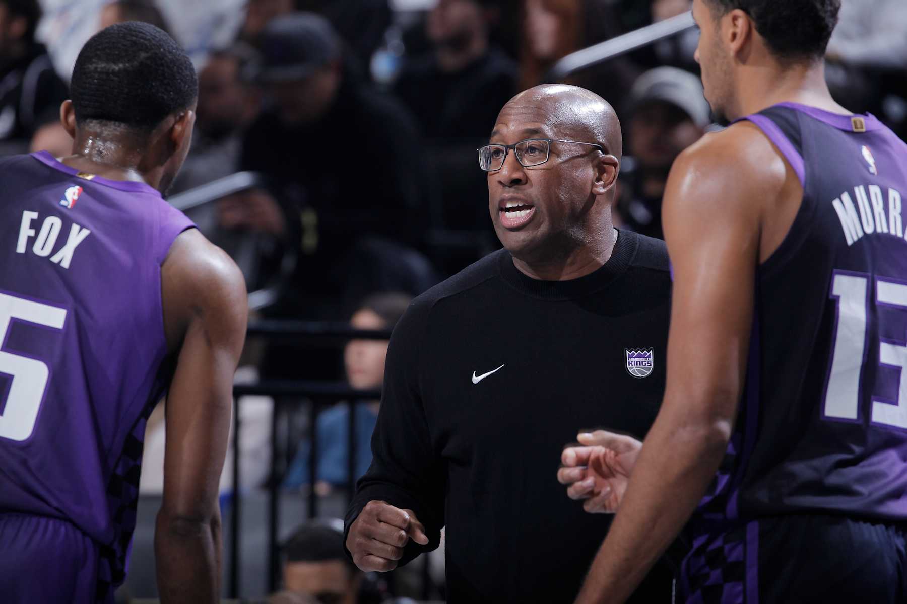 De'Aaron Fox, Mike Brown and Keegan Murray