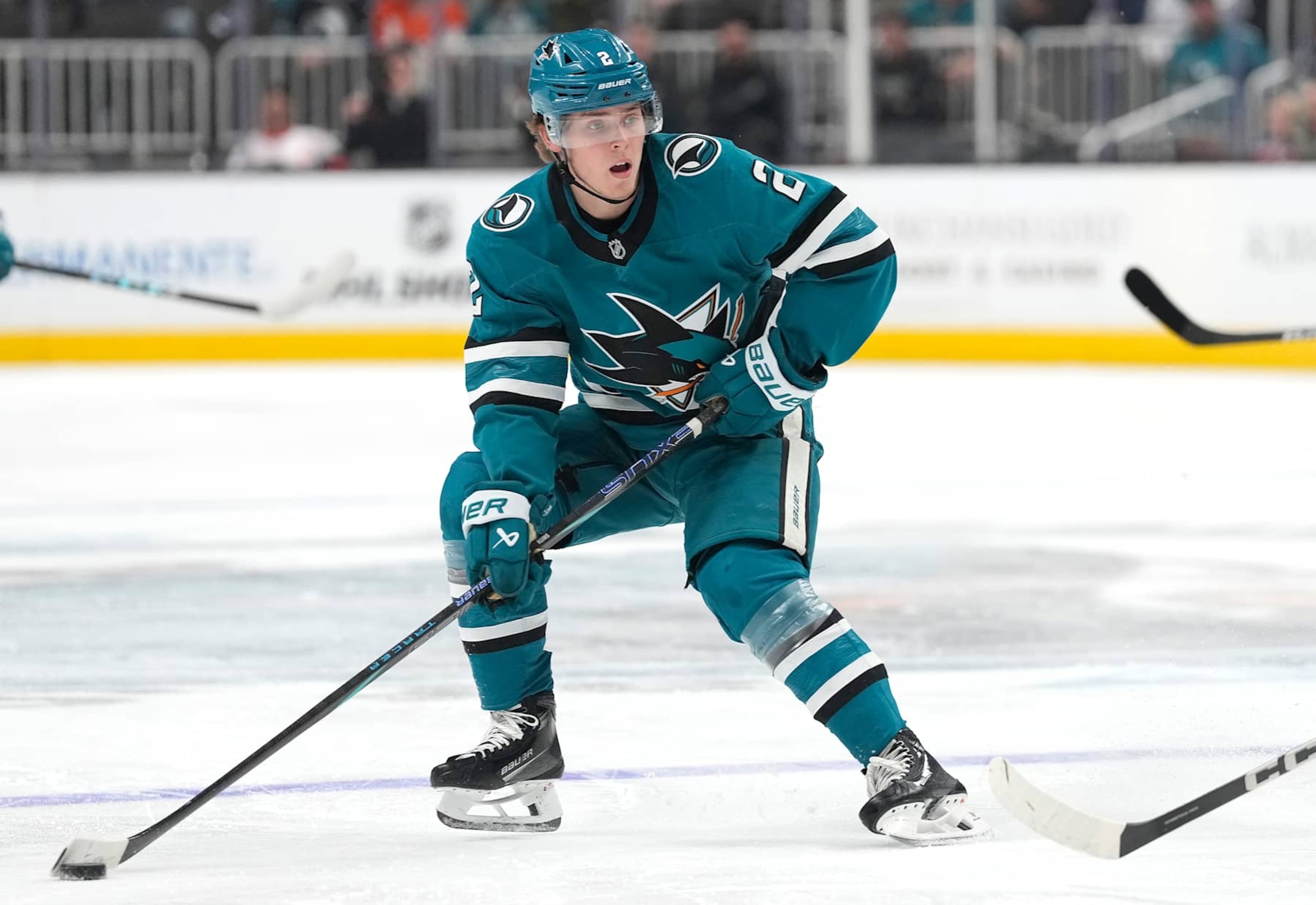 San Jose Sharks forward Will Smith. San Jose Sharks forward Will Smith.