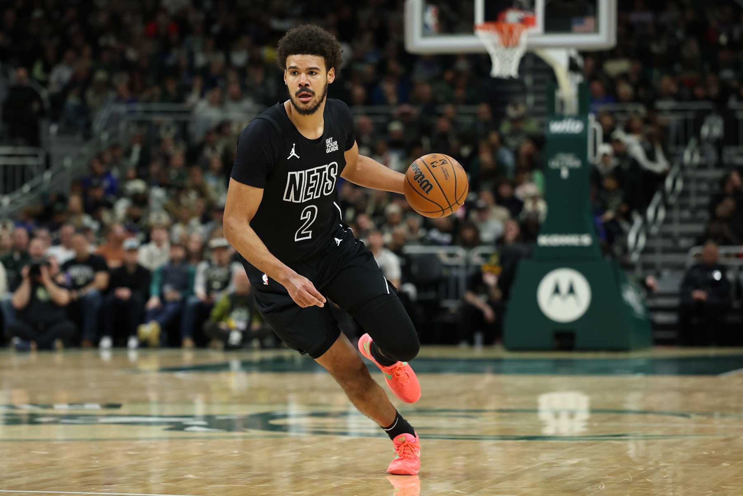 MILWAUKEE, WISCONSIN - JANUARY 02: Cameron Johnson #2 of the Brooklyn Nets handles the ball during a game against the Milwaukee Bucks at Fiserv Forum on January 02, 2025 in Milwaukee, Wisconsin. The Nets defeated the Bucks 113-110. NOTE TO USER: User expressly acknowledges and agrees that, by downloading and or using this photograph, User is consenting to the terms and conditions of the Getty Images License Agreement. (Photo by Stacy Revere/Getty Images) MILWAUKEE, WISCONSIN - JANUARY 02: Cameron Johnson #2 of the Brooklyn Nets handles the ball during a game against the Milwaukee Bucks at Fiserv Forum on January 02, 2025 in Milwaukee, Wisconsin. The Nets defeated the Bucks 113-110. NOTE TO USER: User expressly acknowledges and agrees that, by downloading and or using this photograph, User is consenting to the terms and conditions of the Getty Images License Agreement. (Photo by Stacy Revere/Getty Images)