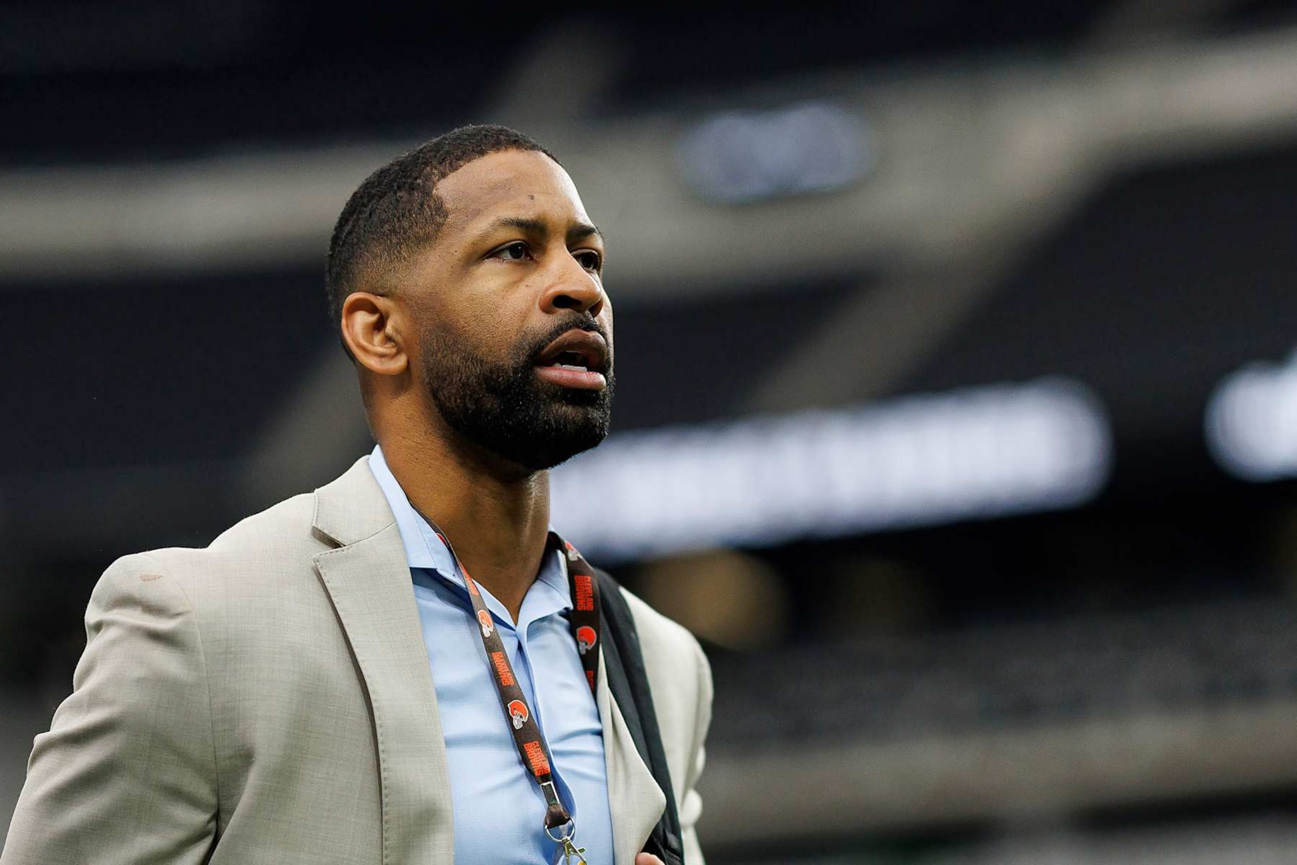 LAS VEGAS, NV - SEPTEMBER 29: General manager Andrew Berry of the Cleveland Browns arrives at the stadium prior to an NFL football game against the Las Vegas Raiders, at Allegiant Stadium on September 29, 2024 in Las Vegas, Nevada. (Photo by Brooke Sutton/Getty Images) LAS VEGAS, NV - SEPTEMBER 29: General manager Andrew Berry of the Cleveland Browns arrives at the stadium prior to an NFL football game against the Las Vegas Raiders, at Allegiant Stadium on September 29, 2024 in Las Vegas, Nevada. (Photo by Brooke Sutton/Getty Images)
