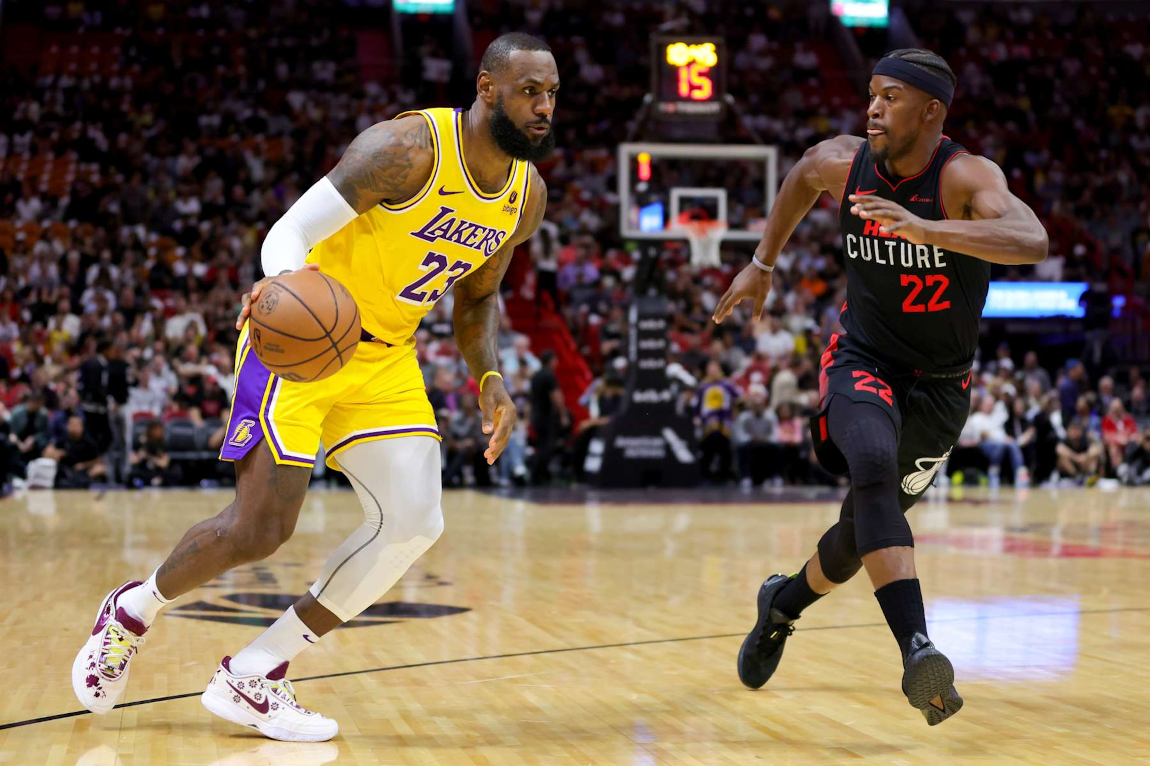 LeBron James and Jimmy Butler LeBron James and Jimmy Butler
