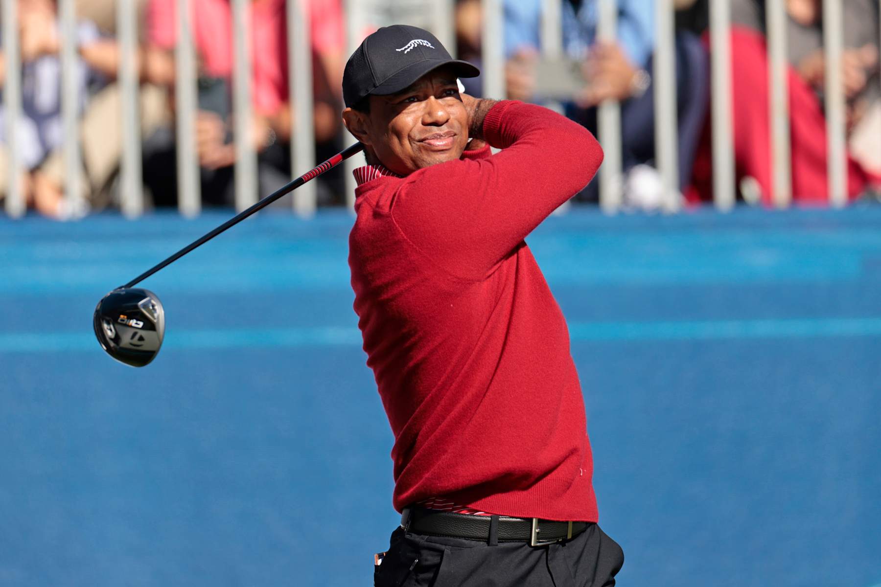 ORLANDO, FLORIDA - DECEMBER 22: Tiger Woods of the United States plays his shot from the first tee during the second round of the PNC Championship at Ritz-Carlton Golf Club on December 22, 2024 in Orlando, Florida. (Photo by Douglas P. DeFelice/Getty Images) ORLANDO, FLORIDA - DECEMBER 22: Tiger Woods of the United States plays his shot from the first tee during the second round of the PNC Championship at Ritz-Carlton Golf Club on December 22, 2024 in Orlando, Florida. (Photo by Douglas P. DeFelice/Getty Images)