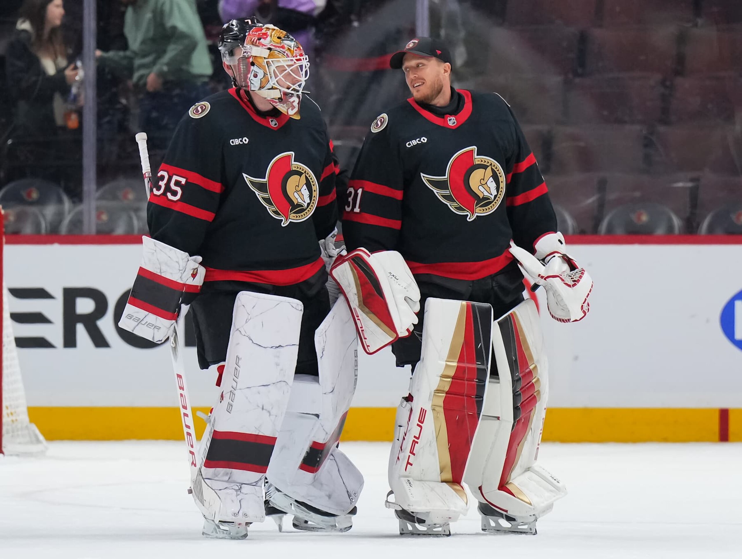 Linus Ullmark and Anton Forsberg. Linus Ullmark and Anton Forsberg.
