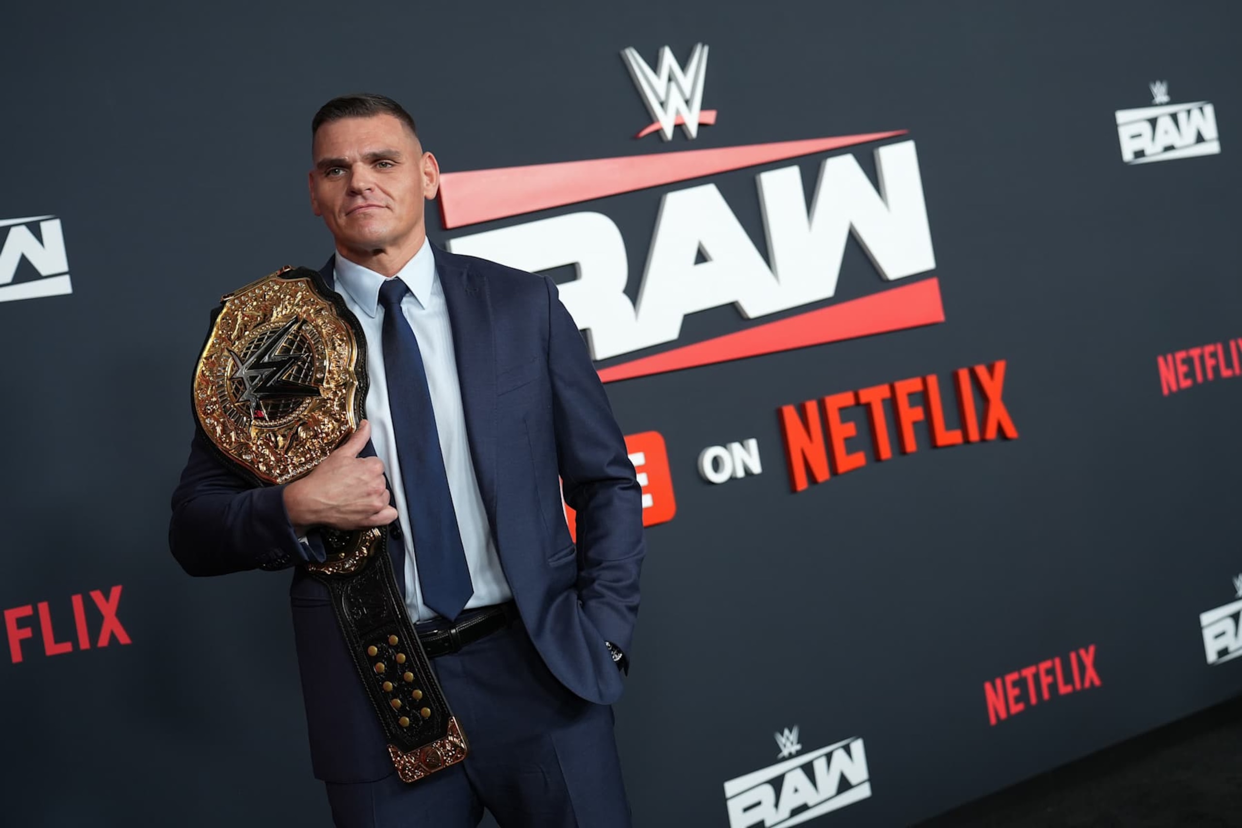 INGLEWOOD, CALIFORNIA - JANUARY 06:
Gunther attends the Los Angeles Premiere Of Netflix's "WWE Monday Night Raw" at Intuit Dome on January 06, 2025 in Inglewood, California. (Photo by JC Olivera/Getty Images) INGLEWOOD, CALIFORNIA - JANUARY 06:
Gunther attends the Los Angeles Premiere Of Netflix's "WWE Monday Night Raw" at Intuit Dome on January 06, 2025 in Inglewood, California. (Photo by JC Olivera/Getty Images)