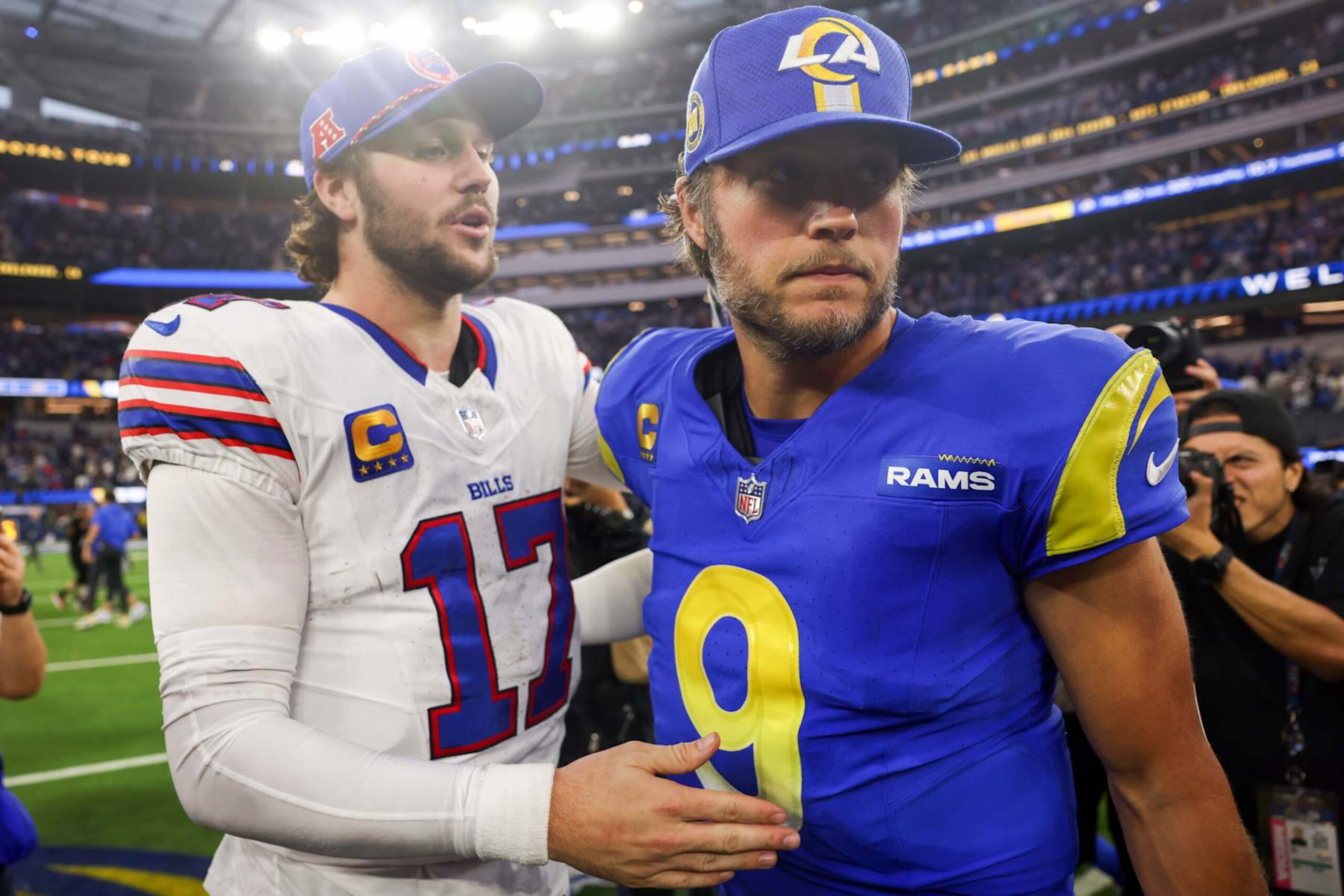 Bills QB Josh Allen and Rams QB Matthew Stafford Bills QB Josh Allen and Rams QB Matthew Stafford