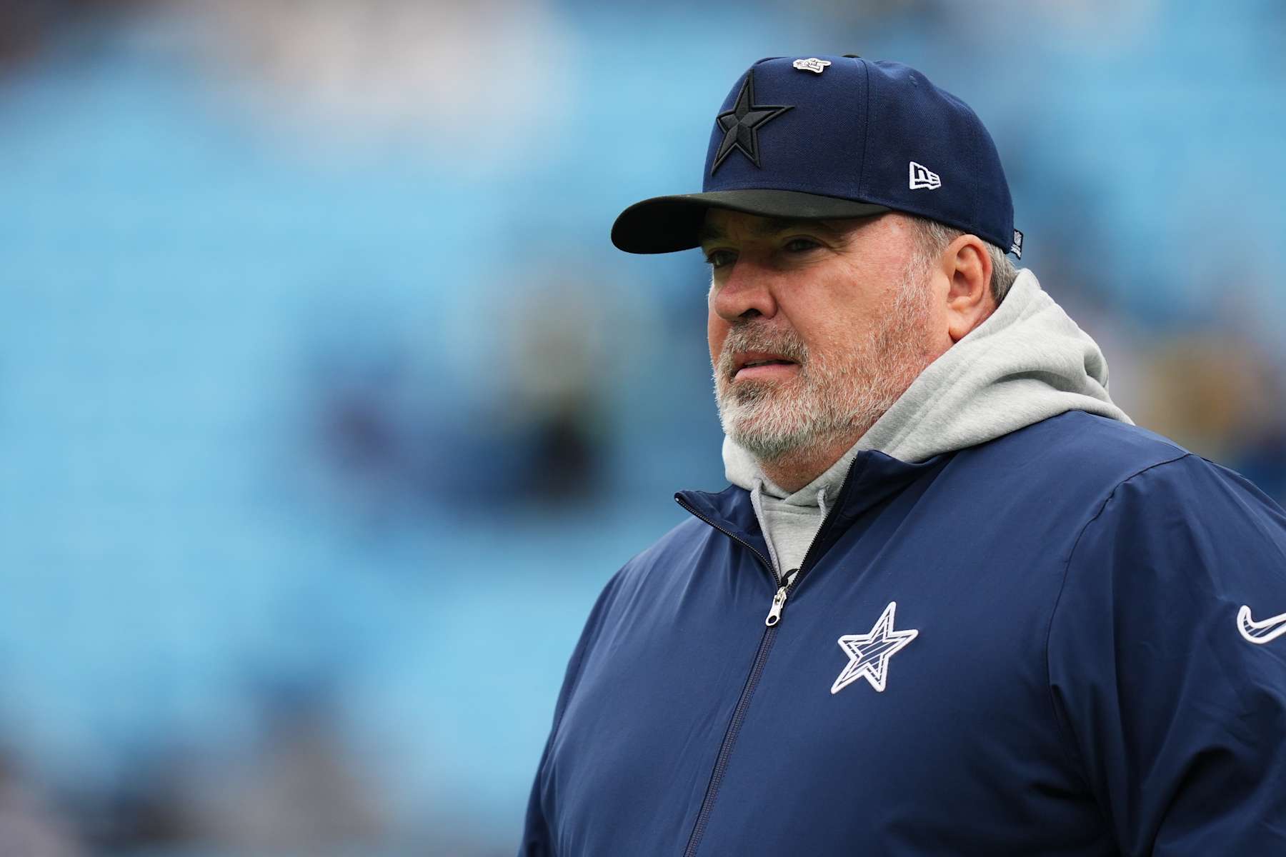 CHARLOTTE, NORTH CAROLINA - DECEMBER 15: Head coach Mike McCarthy of the Dallas Cowboys looks on before the game against the Carolina Panthers at Bank of America Stadium on December 15, 2024 in Charlotte, North Carolina. (Photo by Grant Halverson/Getty Images) CHARLOTTE, NORTH CAROLINA - DECEMBER 15: Head coach Mike McCarthy of the Dallas Cowboys looks on before the game against the Carolina Panthers at Bank of America Stadium on December 15, 2024 in Charlotte, North Carolina. (Photo by Grant Halverson/Getty Images)