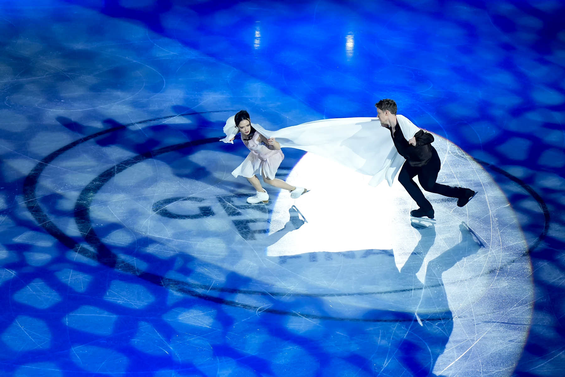 GRENOBLE, FRANCE - DECEMBER 8: Madison Chock and Evan Bates of the United States performs during Gala Exhibition during the ISU Grand Prix of Figure Skating Final - Grenoble at Patinoire Polesud, on December 8, 2024, in Grenoble, France. ((Photo by Daniela Porcelli - International Skating Union/International Skating Union via Getty Images)