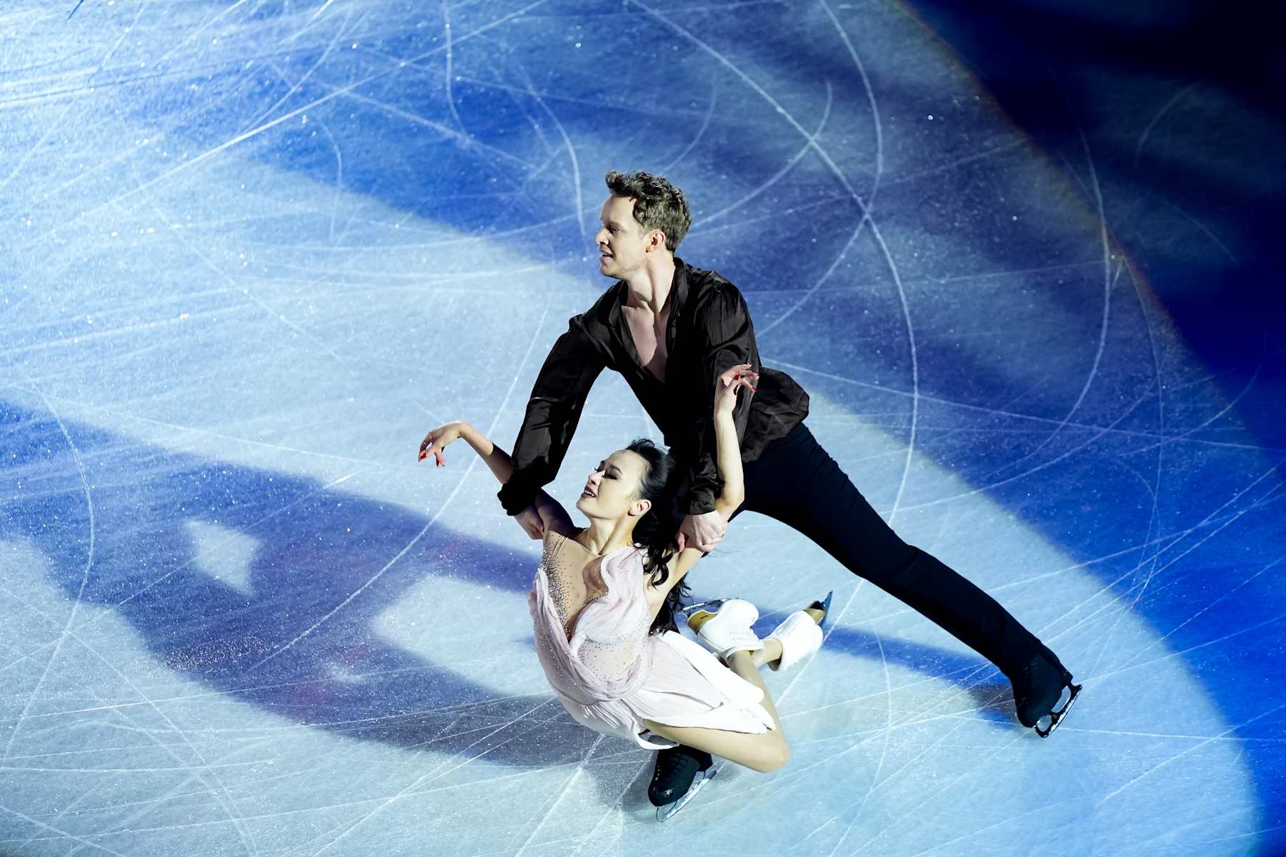 GRENOBLE, FRANCE - DECEMBER 8: Madison Chock and Evan Bates of the United States performs during Gala Exhibition during the ISU Grand Prix of Figure Skating Final - Grenoble at Patinoire Polesud, on December 8, 2024, in Grenoble, France. ((Photo by Daniela Porcelli - International Skating Union/International Skating Union via Getty Images)