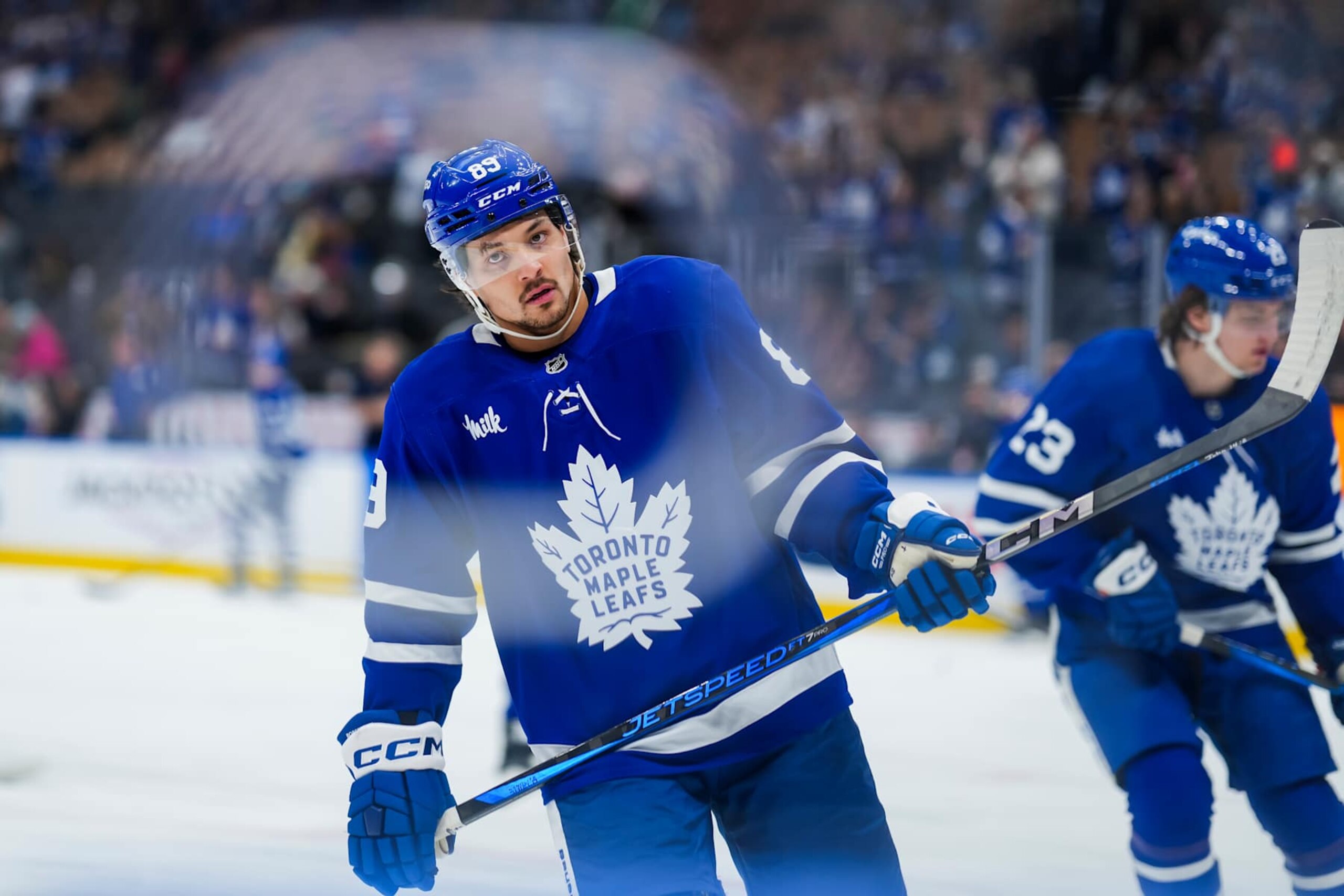Toronto Maple Leafs winger Nicholas Robertson Toronto Maple Leafs winger Nicholas Robertson