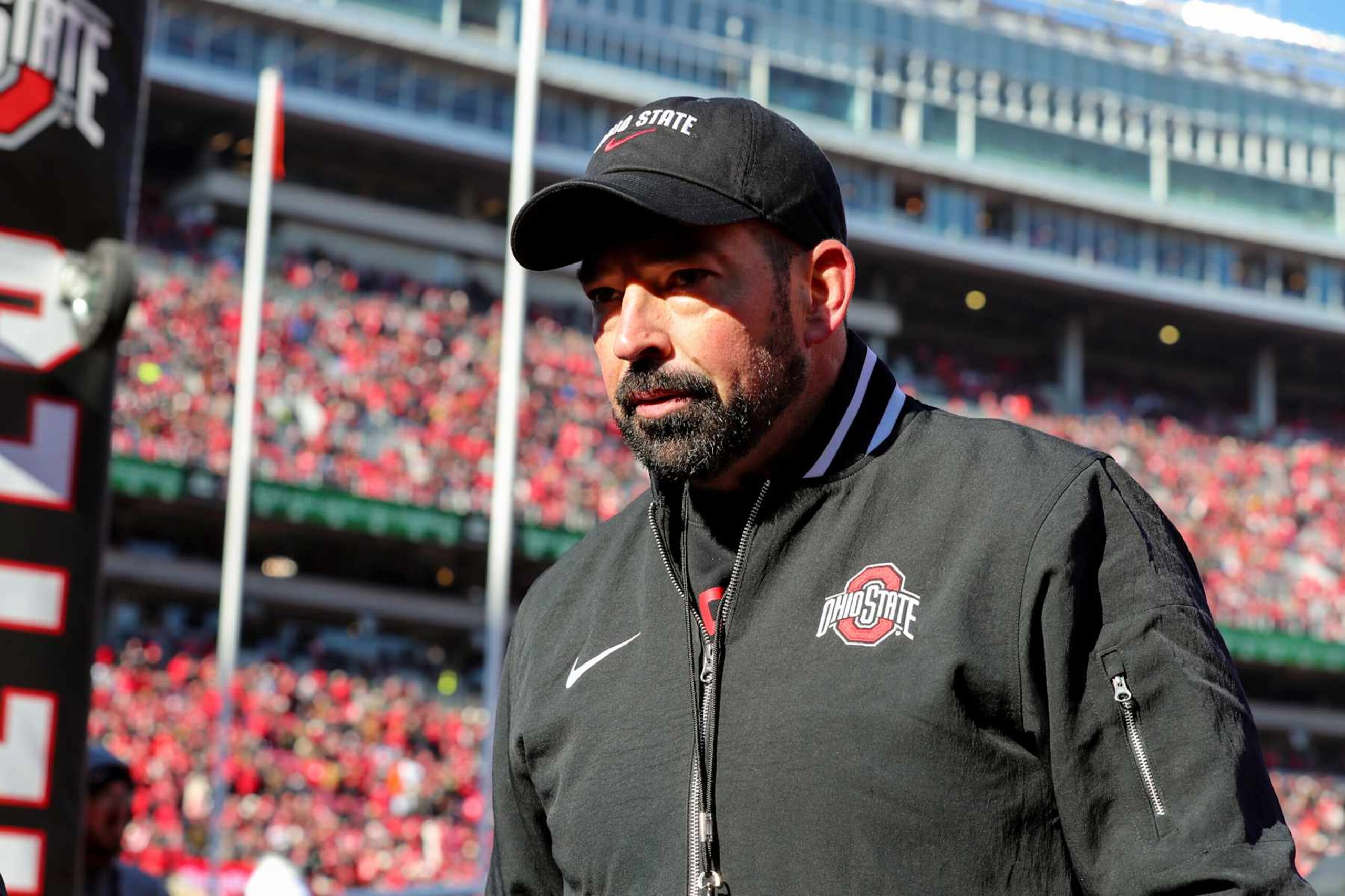 COLUMBUS, OH - NOVEMBER 30: Ohio State Buckeyes head coach Ryan Day walks off the field before the game against the Michigan Wolverines and the Ohio State Buckeyes on November 30, 2024, at Ohio Stadium in Columbus, OH. (Photo by Ian Johnson/Icon Sportswire via Getty Images)