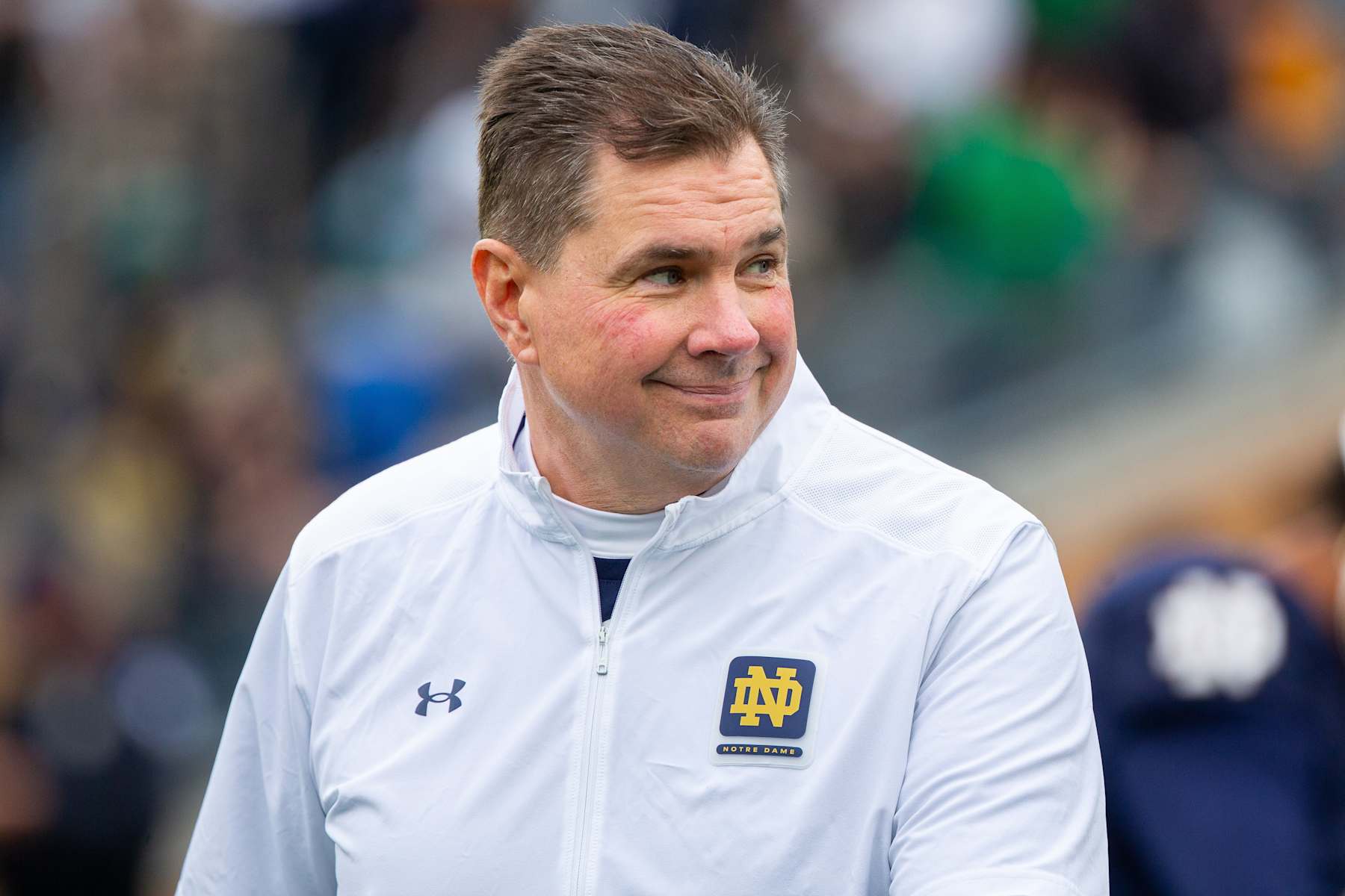 SOUTH BEND, IN - OCTOBER 28: Defensive Coordinator Al Golden before a game between University of Pittsburgh and University of Notre Dame at Notre Dame Stadium on October 28, 2023 in South Bend, Indiana. (Photo by Michael Miller/ISI Photos/Getty Images)