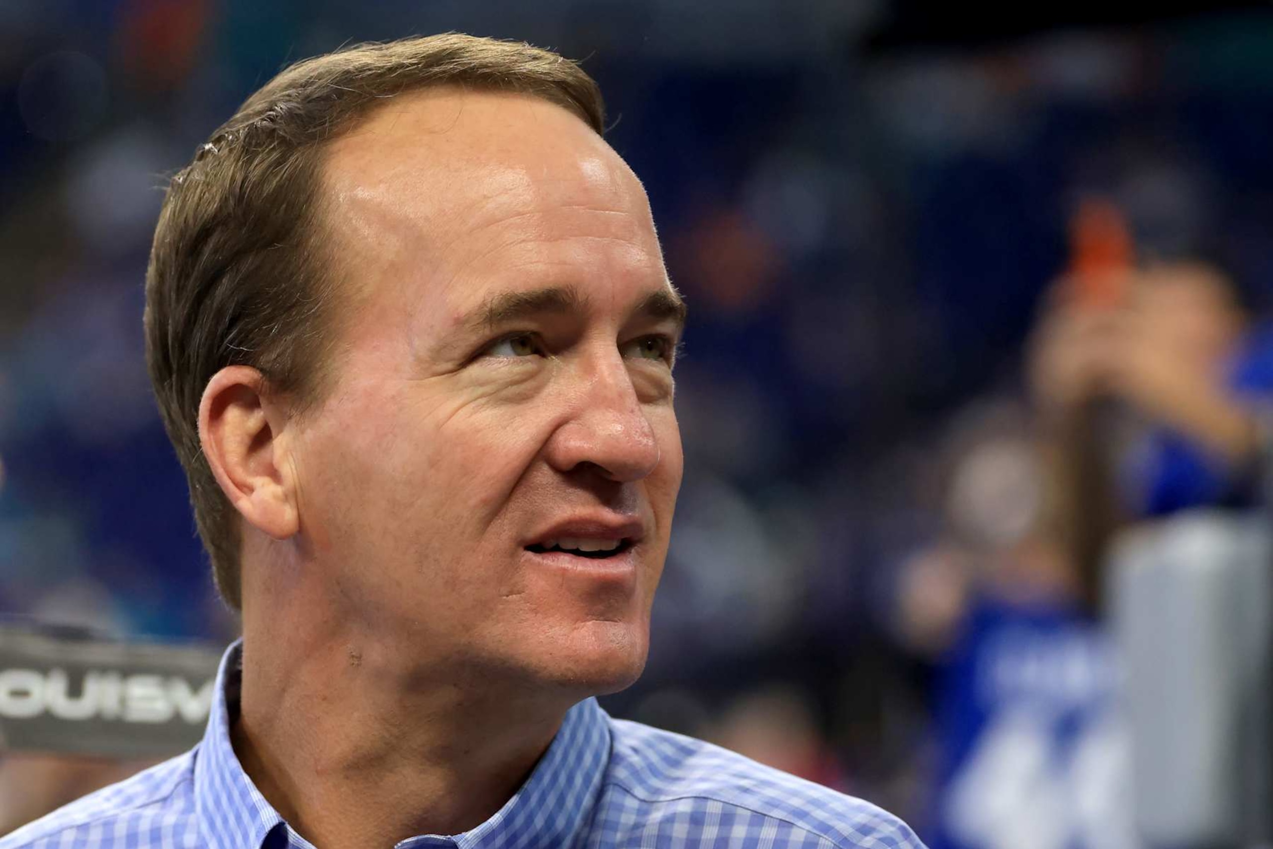 INDIANAPOLIS, INDIANA - OCTOBER 20: Former Indianapolis Colts player, Peyton Manning, looks on prior to the game between the Miami Dolphins and the Indianapolis Colts at Lucas Oil Stadium on October 20, 2024 in Indianapolis, Indiana. (Photo by Justin Casterline/Getty Images) INDIANAPOLIS, INDIANA - OCTOBER 20: Former Indianapolis Colts player, Peyton Manning, looks on prior to the game between the Miami Dolphins and the Indianapolis Colts at Lucas Oil Stadium on October 20, 2024 in Indianapolis, Indiana. (Photo by Justin Casterline/Getty Images)