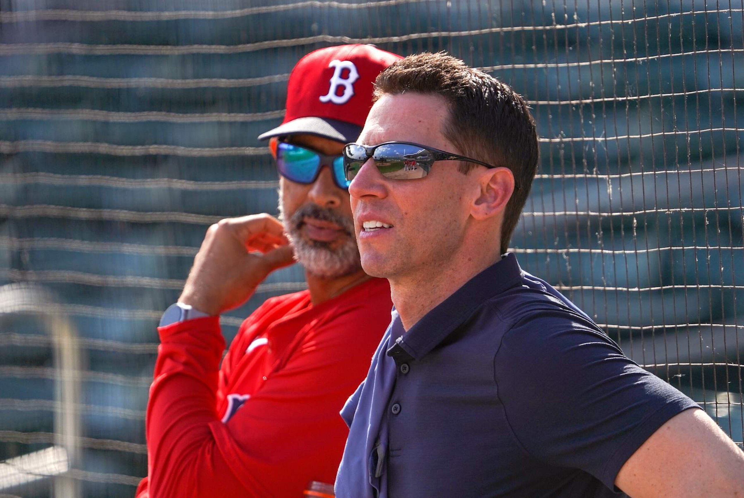 Alex Cora (L) and Craig Breslow (R) Alex Cora (L) and Craig Breslow (R)