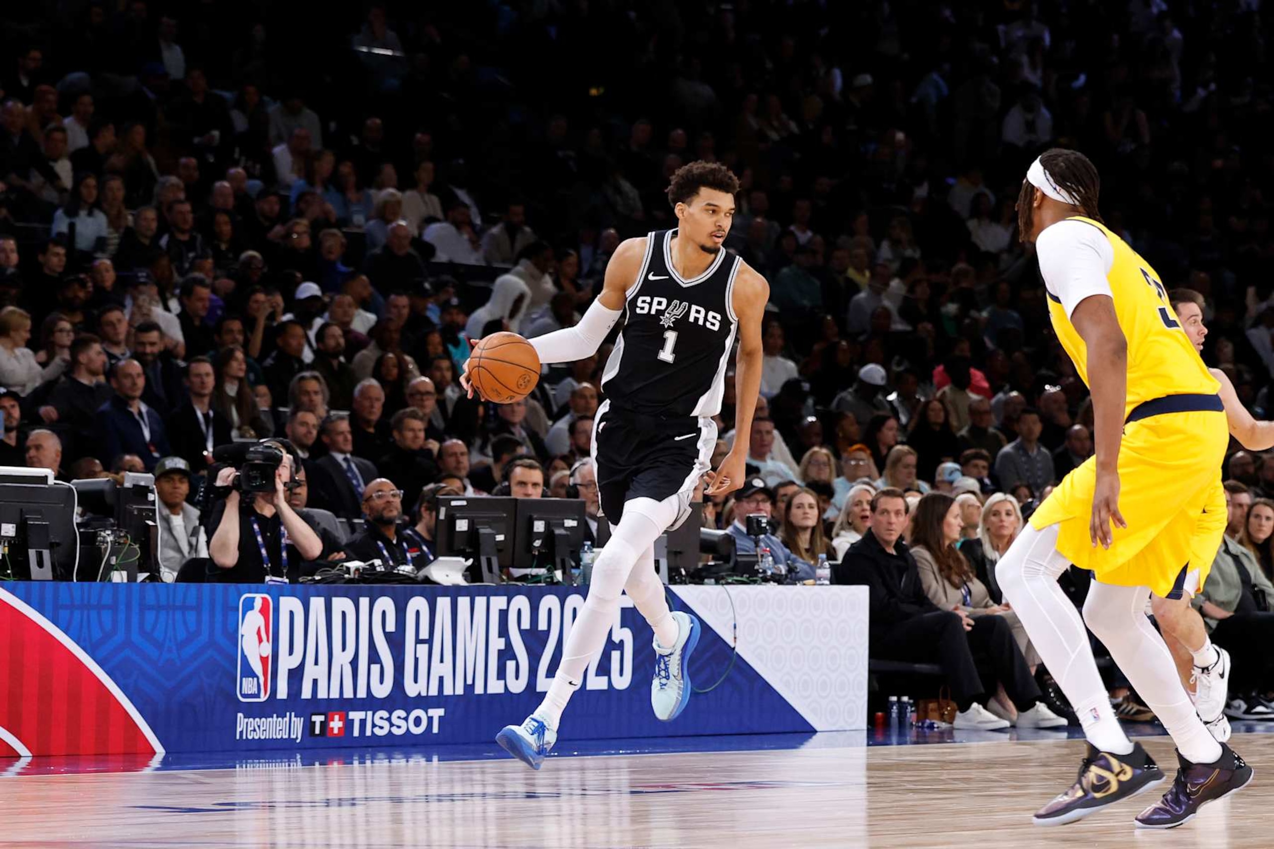 Victor Wembanyama and Myles Turner Victor Wembanyama and Myles Turner
