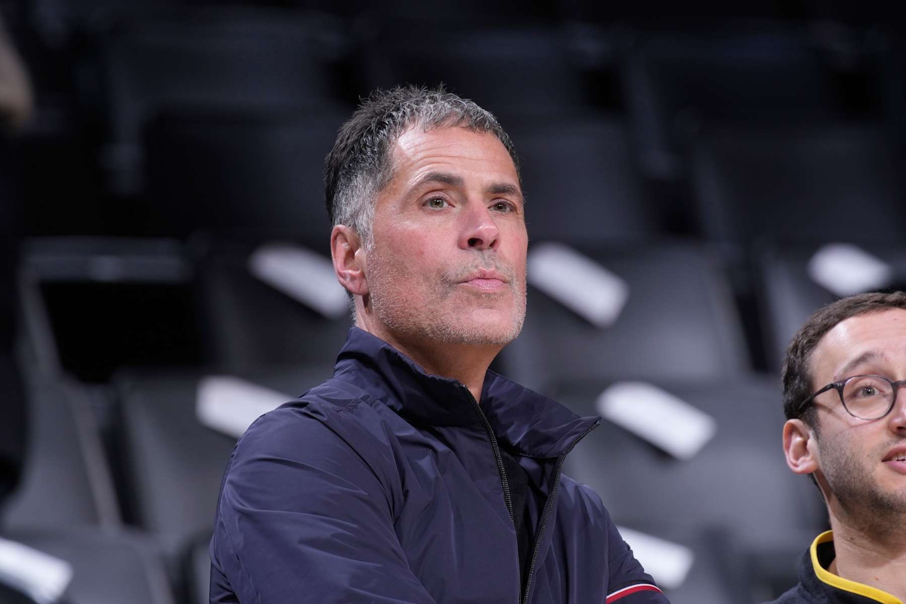 SACRAMENTO, CA - DECEMBER 19: General Manager and VP of Basketball Operations Rob Pelinka of the Los Angeles Lakers looks on prior to the game against the Sacramento Kings on December 19, 2024 at Golden 1 Center in Sacramento, California. NOTE TO USER: User expressly acknowledges and agrees that, by downloading and or using this photograph, User is consenting to the terms and conditions of the Getty Images Agreement. Mandatory Copyright Notice: Copyright 2024 NBAE (Photo by Rocky Widner/NBAE via Getty Images) SACRAMENTO, CA - DECEMBER 19: General Manager and VP of Basketball Operations Rob Pelinka of the Los Angeles Lakers looks on prior to the game against the Sacramento Kings on December 19, 2024 at Golden 1 Center in Sacramento, California. NOTE TO USER: User expressly acknowledges and agrees that, by downloading and or using this photograph, User is consenting to the terms and conditions of the Getty Images Agreement. Mandatory Copyright Notice: Copyright 2024 NBAE (Photo by Rocky Widner/NBAE via Getty Images)