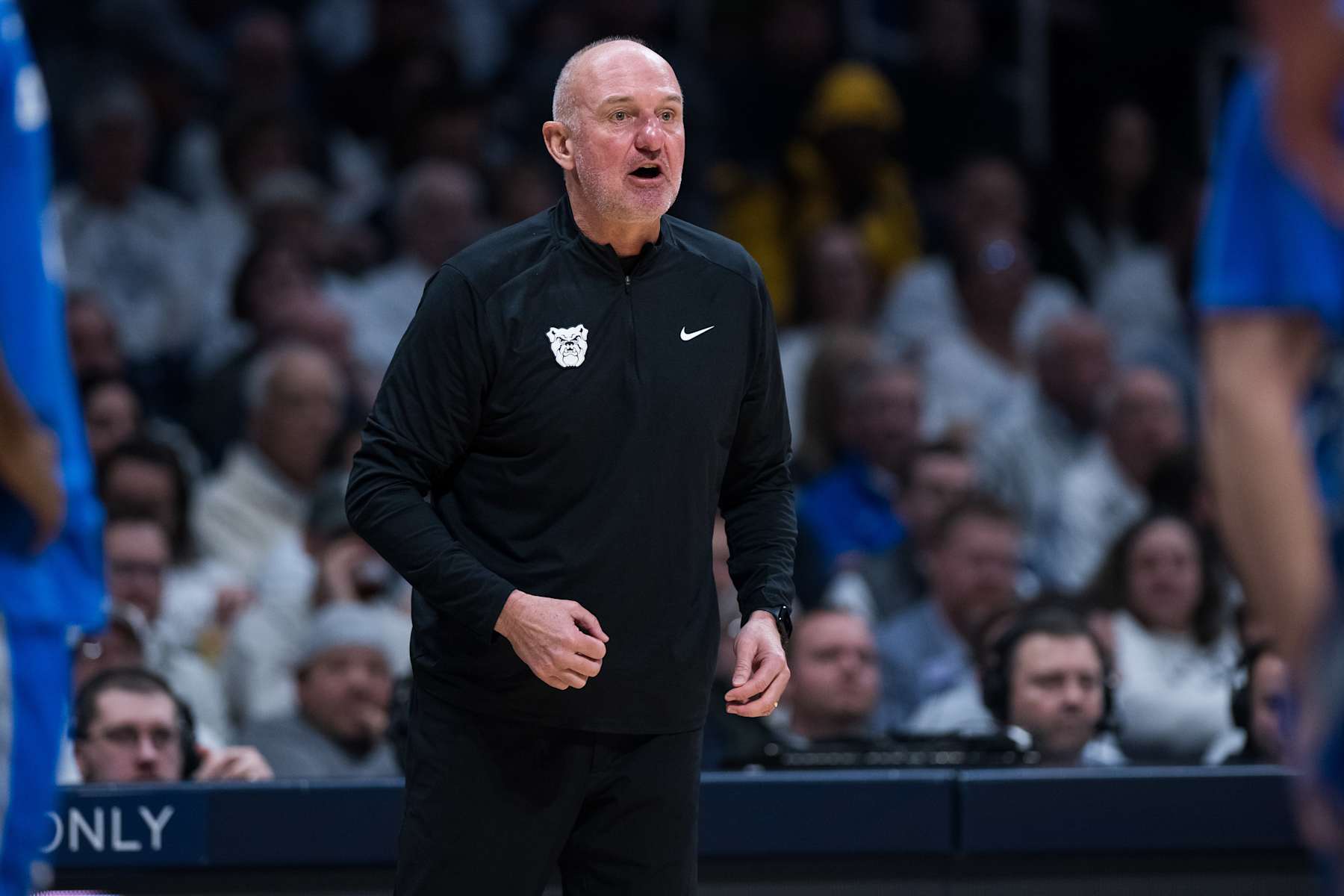 INDIANAPOLIS, IN - JANUARY 11: Butler Bulldogs head coach Thad Matta on the sidelines during the men's college basketball game between the Butler Bulldogs and Creighton Bluejays on January 11, 2025, at Hinkle Fieldhouse in Indianapolis, IN. (Photo by Zach Bolinger/Icon Sportswire via Getty Images) INDIANAPOLIS, IN - JANUARY 11: Butler Bulldogs head coach Thad Matta on the sidelines during the men's college basketball game between the Butler Bulldogs and Creighton Bluejays on January 11, 2025, at Hinkle Fieldhouse in Indianapolis, IN. (Photo by Zach Bolinger/Icon Sportswire via Getty Images)