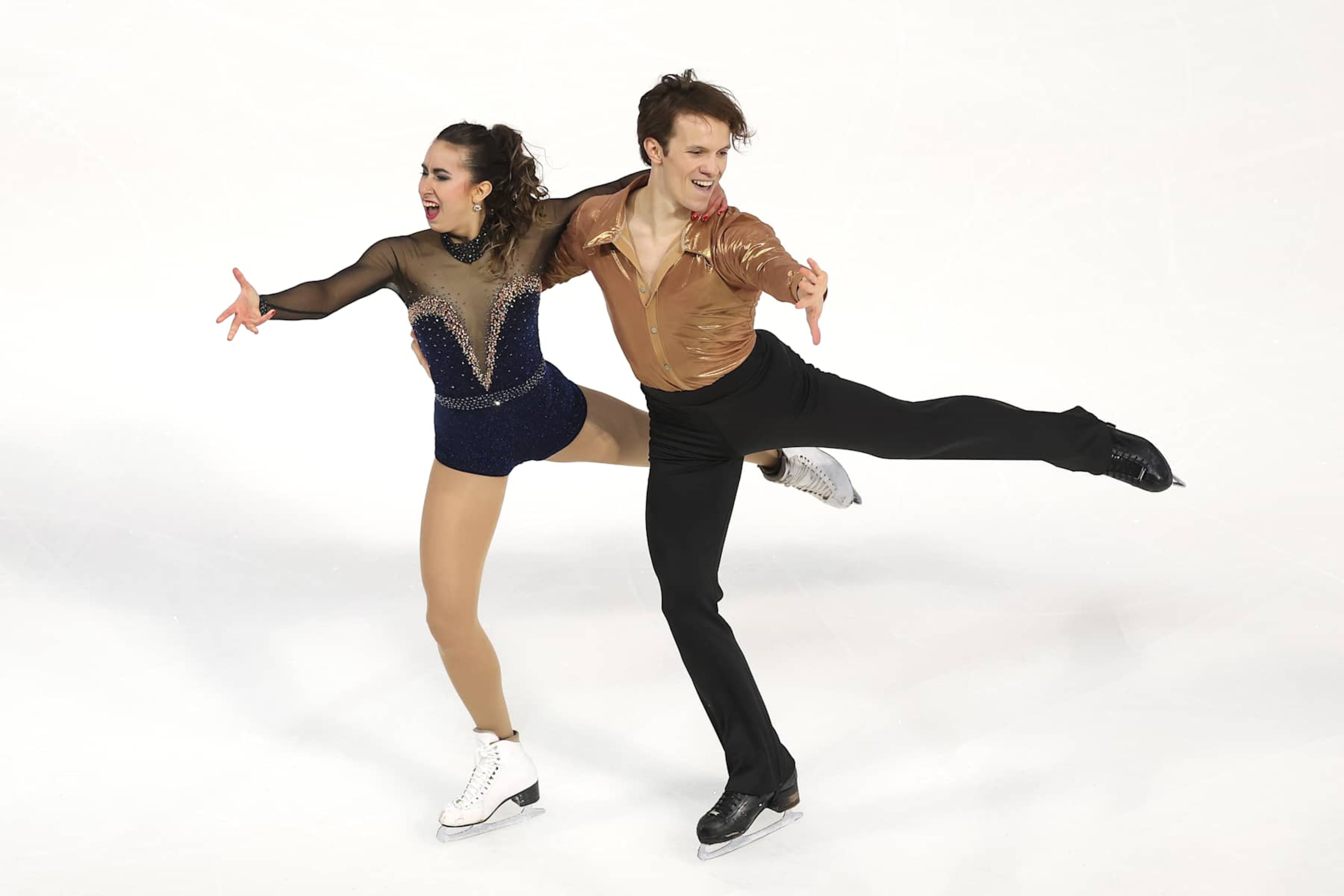 WICHITA, KANSAS - JANUARY 24: Katarina Wolfkostin and Dimitry Tsarevski skate in the Championship Ice Dance Rhythm Dance during the Prevagen U.S.Figure Skating Championships at Intrust Bank Arena on January 24, 2025 in Wichita, Kansas. (Photo by Matthew Stockman/Getty Images) WICHITA, KANSAS - JANUARY 24: Katarina Wolfkostin and Dimitry Tsarevski skate in the Championship Ice Dance Rhythm Dance during the Prevagen U.S.Figure Skating Championships at Intrust Bank Arena on January 24, 2025 in Wichita, Kansas. (Photo by Matthew Stockman/Getty Images)