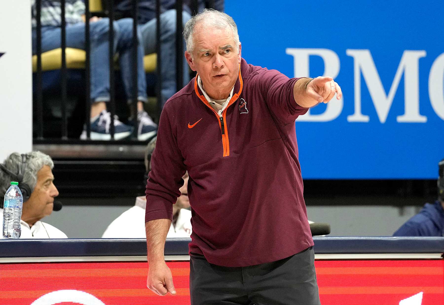 BERKELEY, CALIFORNIA - JANUARY 11: Head coach Mike Young of the Virginia Tech Hokies looks on against the California Golden Bears during the second half of a men's NCAA basketball game at Haas Pavilion on January 11, 2025 in Berkeley, California. (Photo by Thearon W. Henderson/Getty Images) BERKELEY, CALIFORNIA - JANUARY 11: Head coach Mike Young of the Virginia Tech Hokies looks on against the California Golden Bears during the second half of a men's NCAA basketball game at Haas Pavilion on January 11, 2025 in Berkeley, California. (Photo by Thearon W. Henderson/Getty Images)
