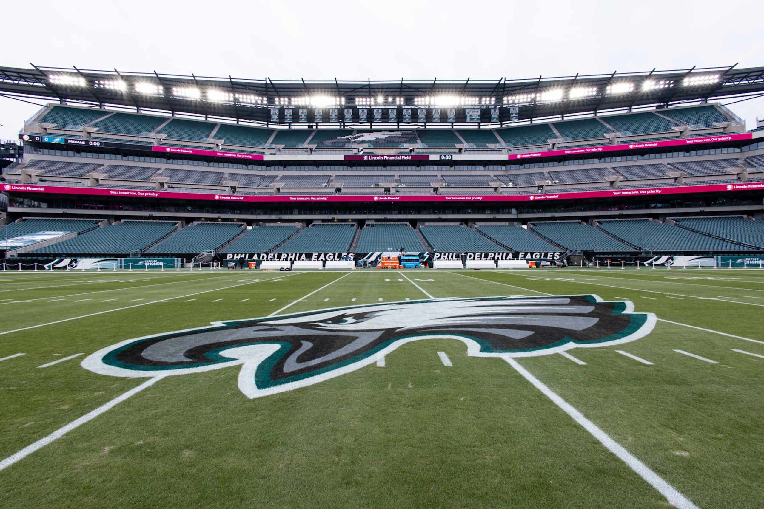 PHILADELPHIA, PENNSYLVANIA - DECEMBER 15: A general view of Lincoln Financial Field before an NFL football game between the Philadelphia Eagles and Pittsburgh Steelers on December 15, 2024 in Philadelphia, Pennsylvania. The Eagles defeated the Steelers 27-13. (Kara Durrette/Getty Images) PHILADELPHIA, PENNSYLVANIA - DECEMBER 15: A general view of Lincoln Financial Field before an NFL football game between the Philadelphia Eagles and Pittsburgh Steelers on December 15, 2024 in Philadelphia, Pennsylvania. The Eagles defeated the Steelers 27-13. (Kara Durrette/Getty Images)