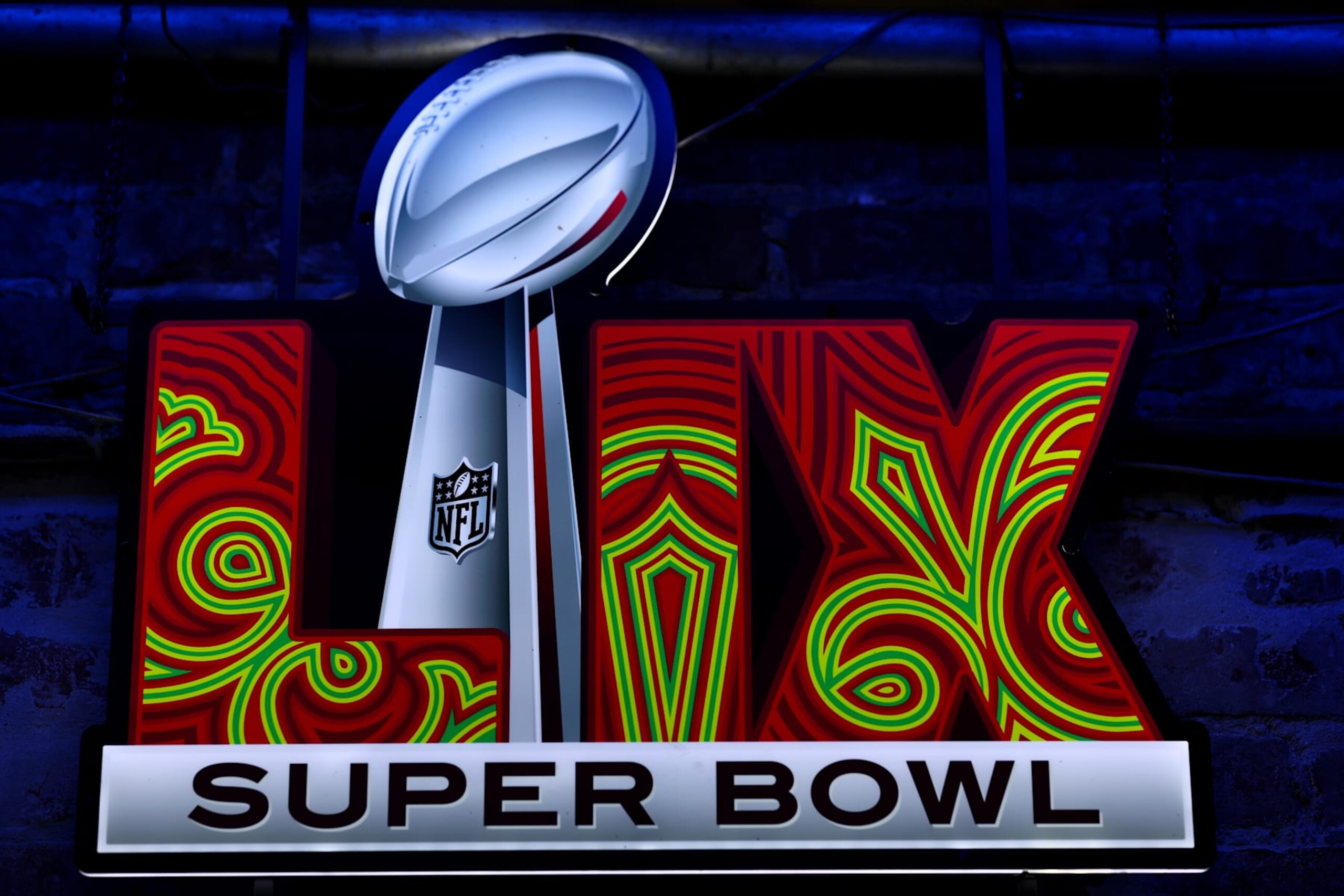 NEW ORLEANS, LOUISIANA - DECEMBER 14: The Super Bowl 59 logo on a promotional display in the French Quarter on December 14, 2024 in New Orleans, Louisiana. (Photo by Aaron M. Sprecher/Getty Images) NEW ORLEANS, LOUISIANA - DECEMBER 14: The Super Bowl 59 logo on a promotional display in the French Quarter on December 14, 2024 in New Orleans, Louisiana. (Photo by Aaron M. Sprecher/Getty Images)