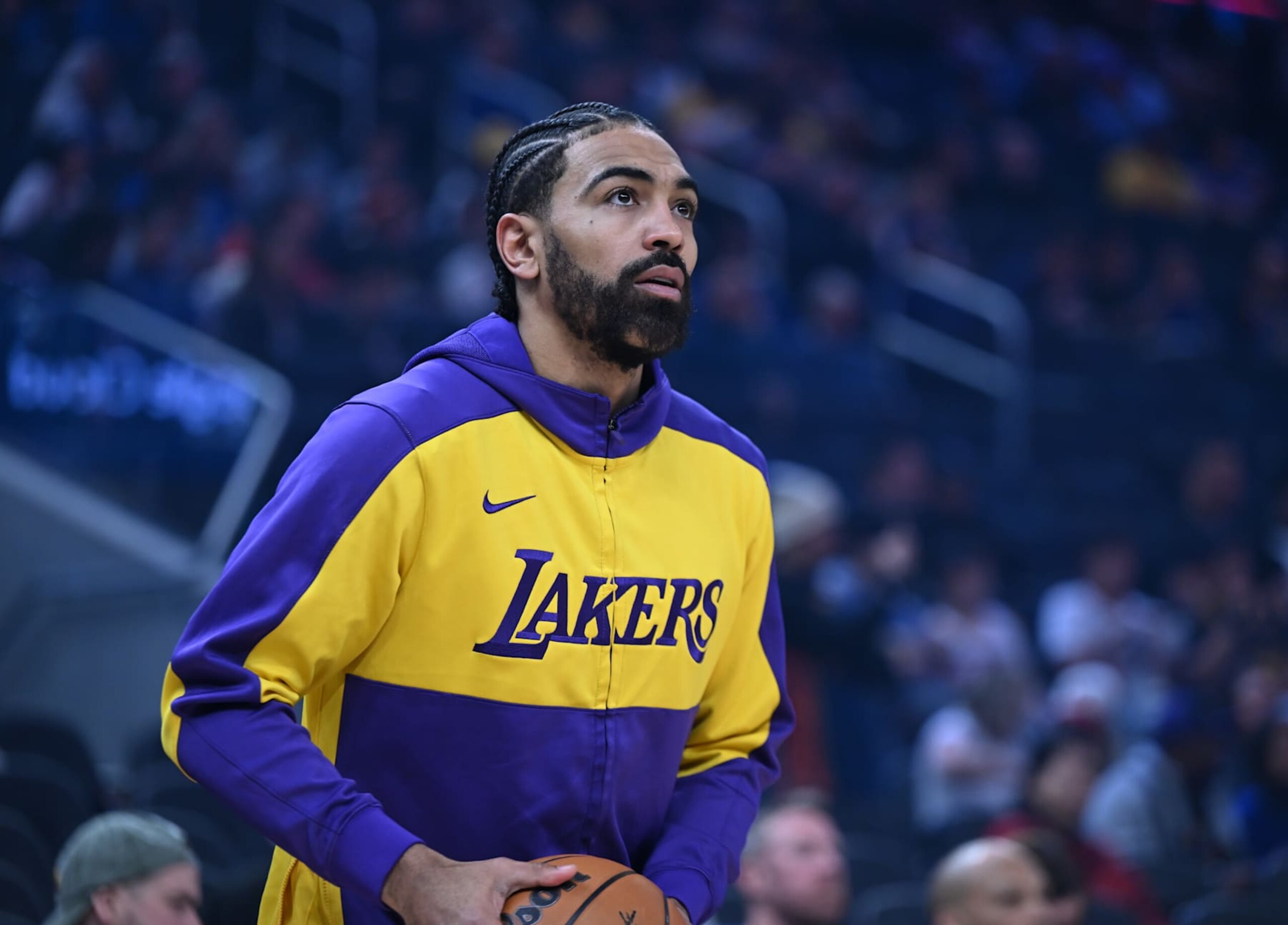 SAN FRANCISCO, CA - JANUARY 25: Gabe Vincent of Los Angeles Lakers warms up before the NBA game between Los Angeles Lakers and Golden State Warriors at Chase Center on January 25, 2025 in San Francisco, California, United States. (Photo by Tayfun Coskun/Anadolu via Getty Images) SAN FRANCISCO, CA - JANUARY 25: Gabe Vincent of Los Angeles Lakers warms up before the NBA game between Los Angeles Lakers and Golden State Warriors at Chase Center on January 25, 2025 in San Francisco, California, United States. (Photo by Tayfun Coskun/Anadolu via Getty Images)