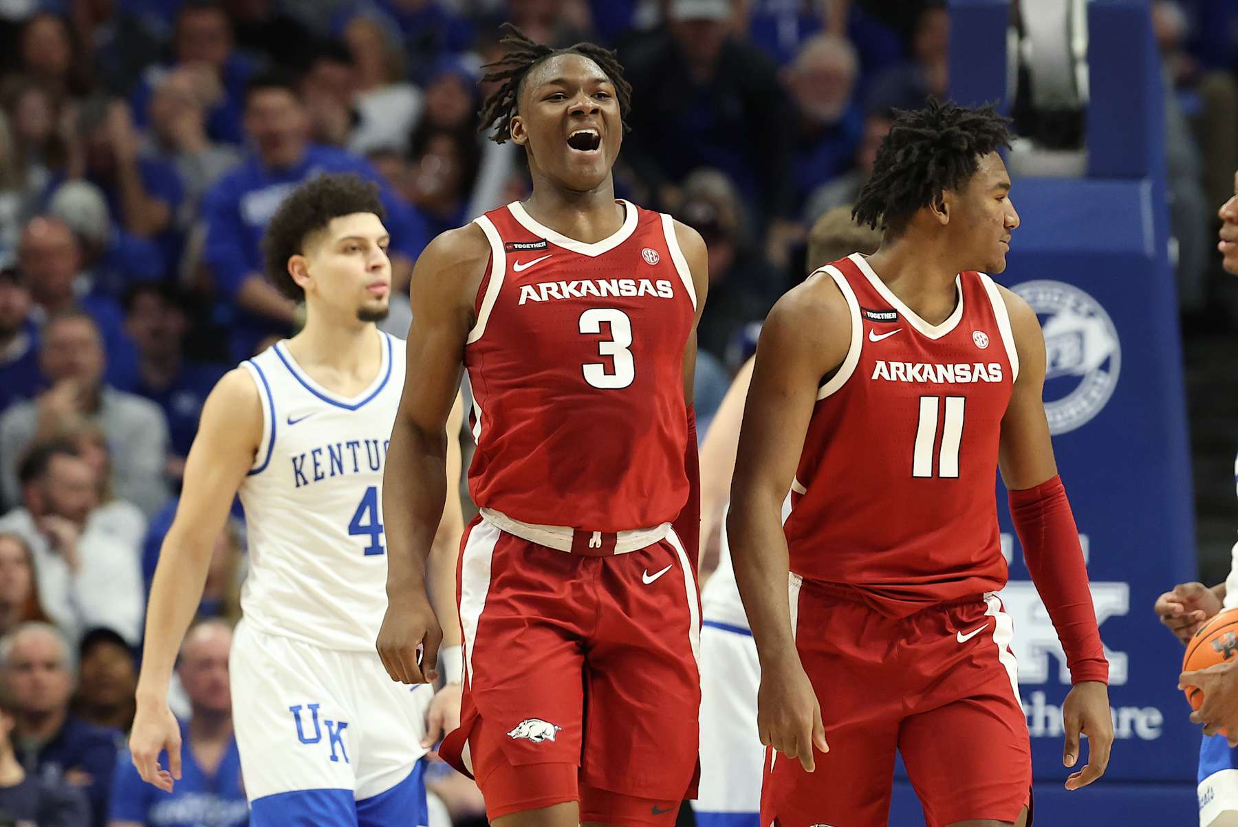 Arkansas' Adou Thiero and Karter Knox