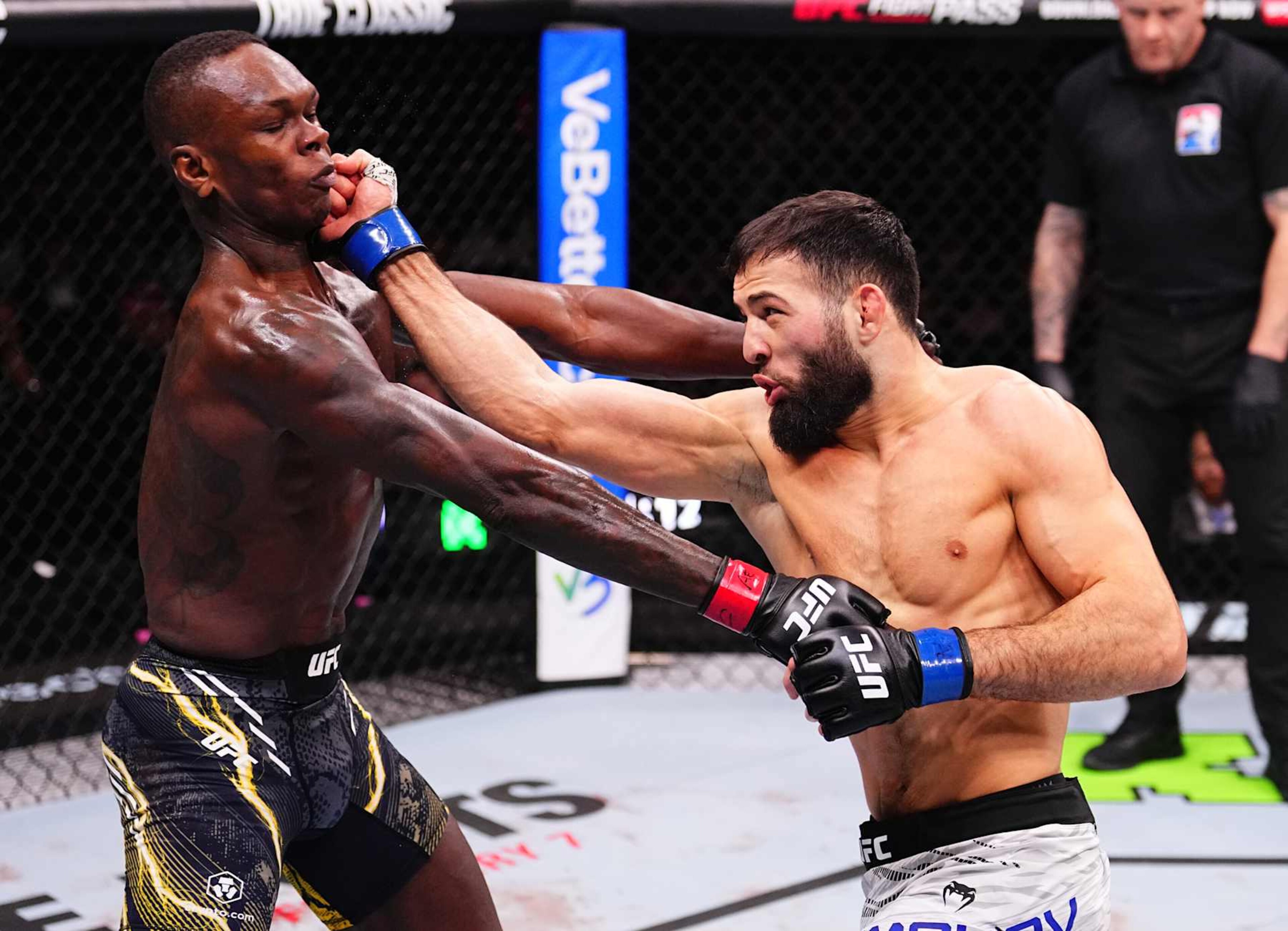 Nassourdine Imavov punches Israel Adesanya