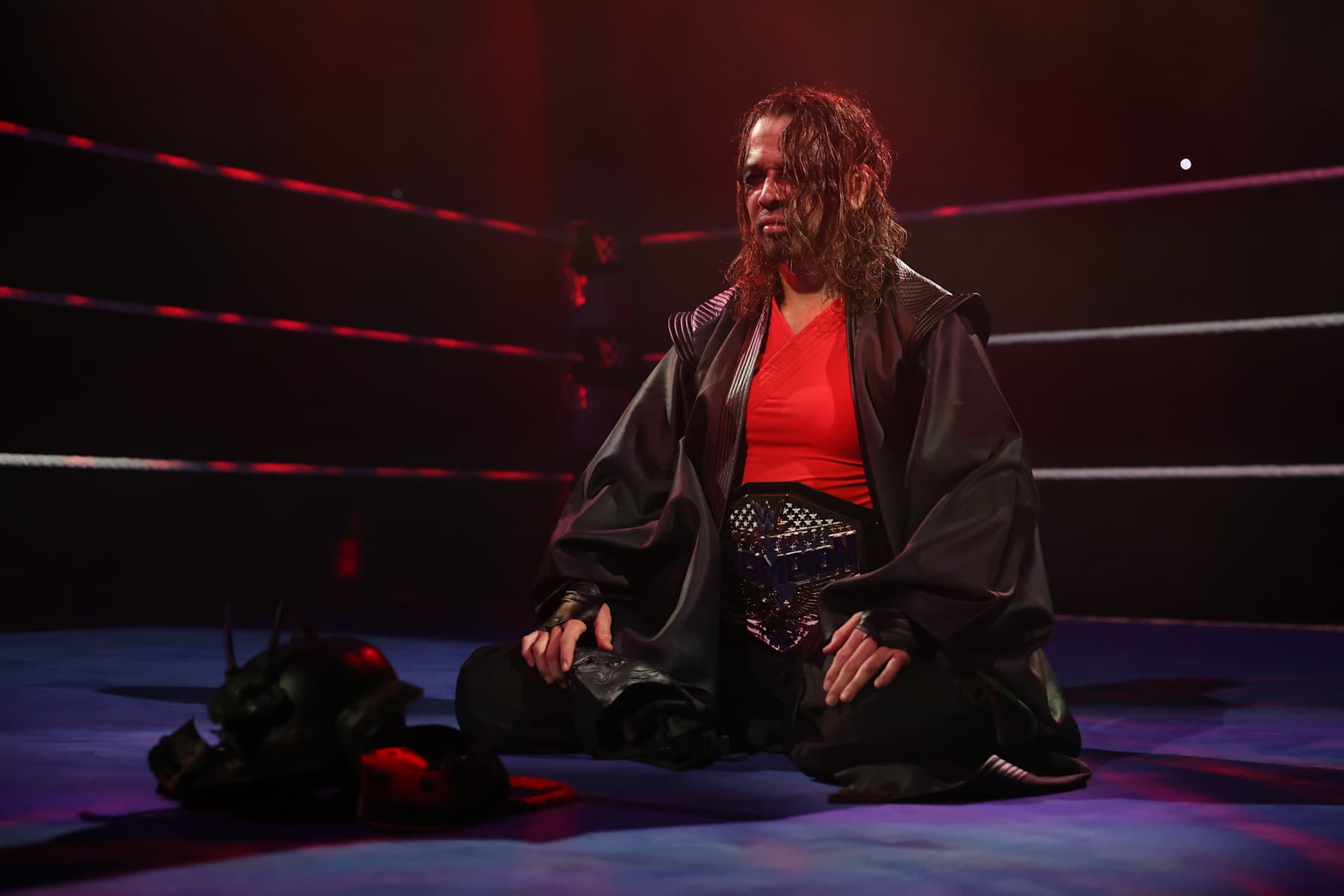 PORTLAND, OREGON - JANUARY 10: Shinsuke Nakamura enters the ring during SmackDown at Moda Center on January 10, 2025 in Portland, Oregon. (Photo by WWE/Getty Images)