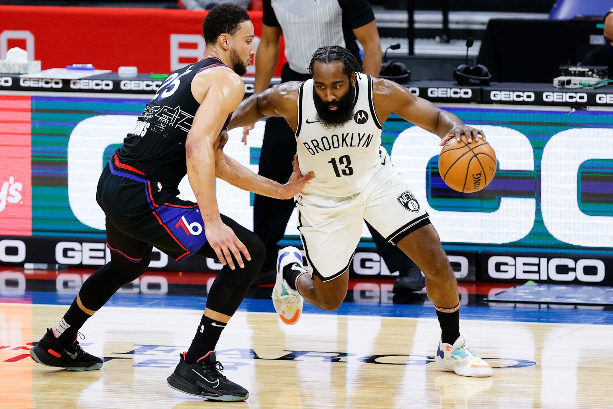 Ben Simmons and James Harden