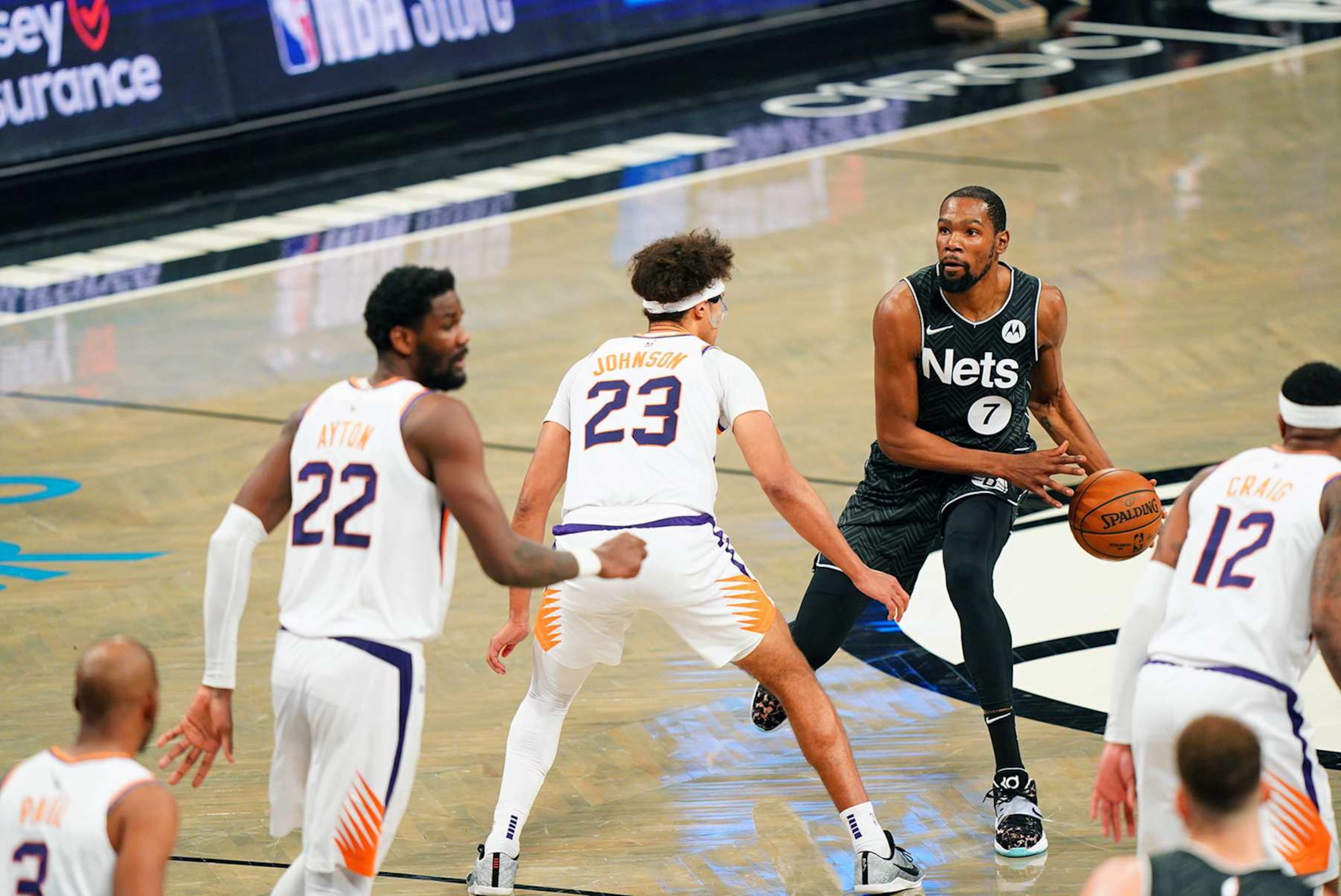 Cam Johnson and Kevin Durant