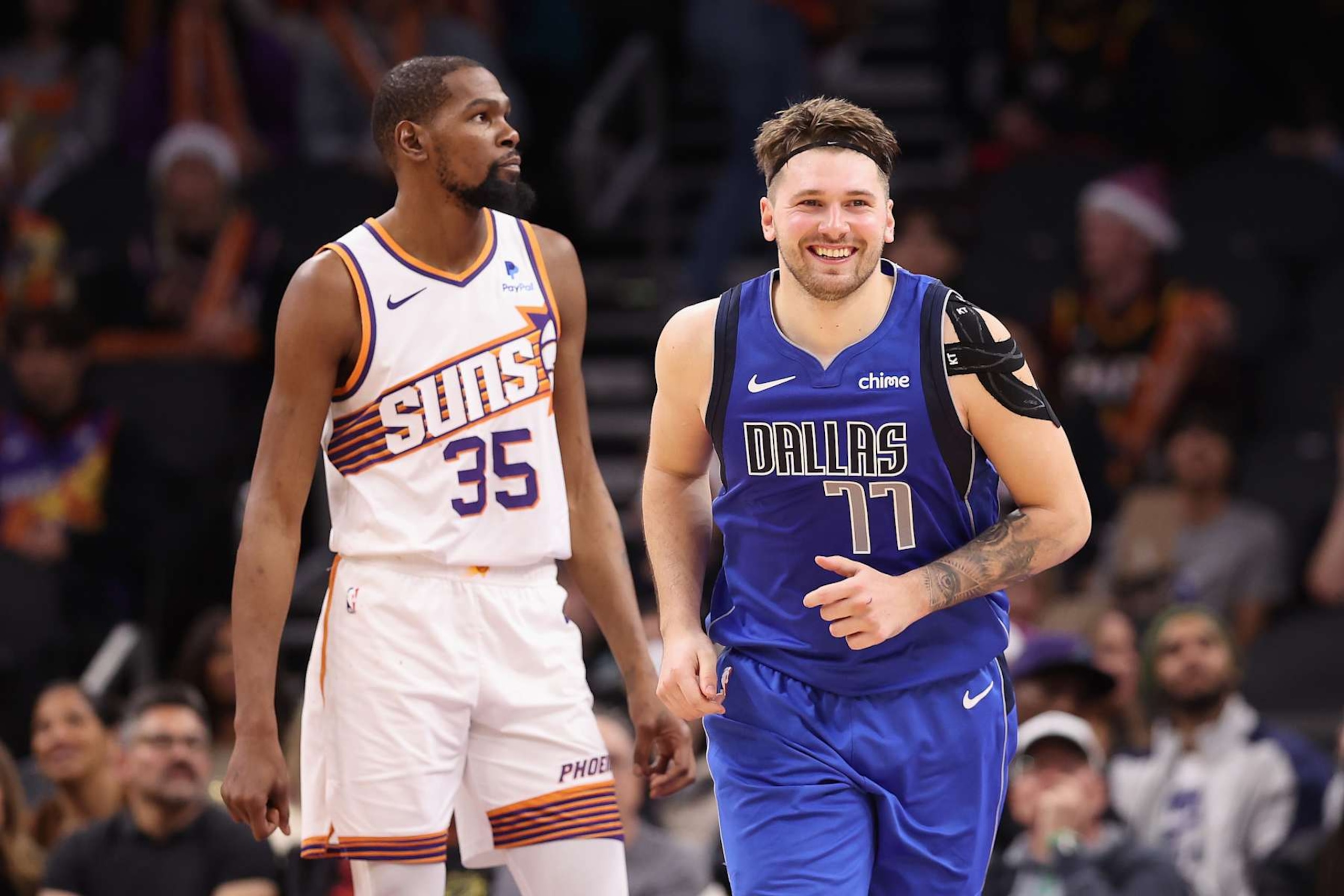 Kevin Durant and Luka DonÄiÄ 