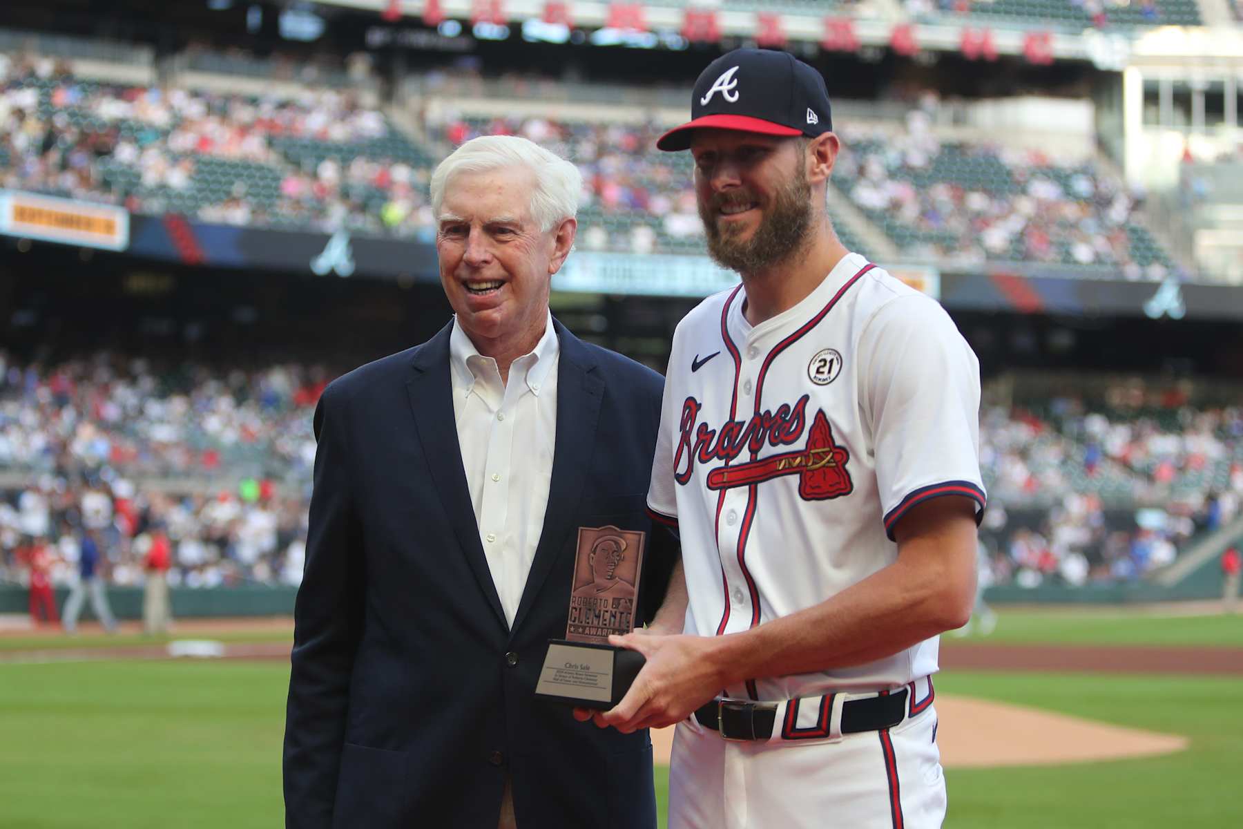 Terry McGuirk (left) and Chris Sale (right) in September 2024 Terry McGuirk (left) and Chris Sale (right) in September 2024